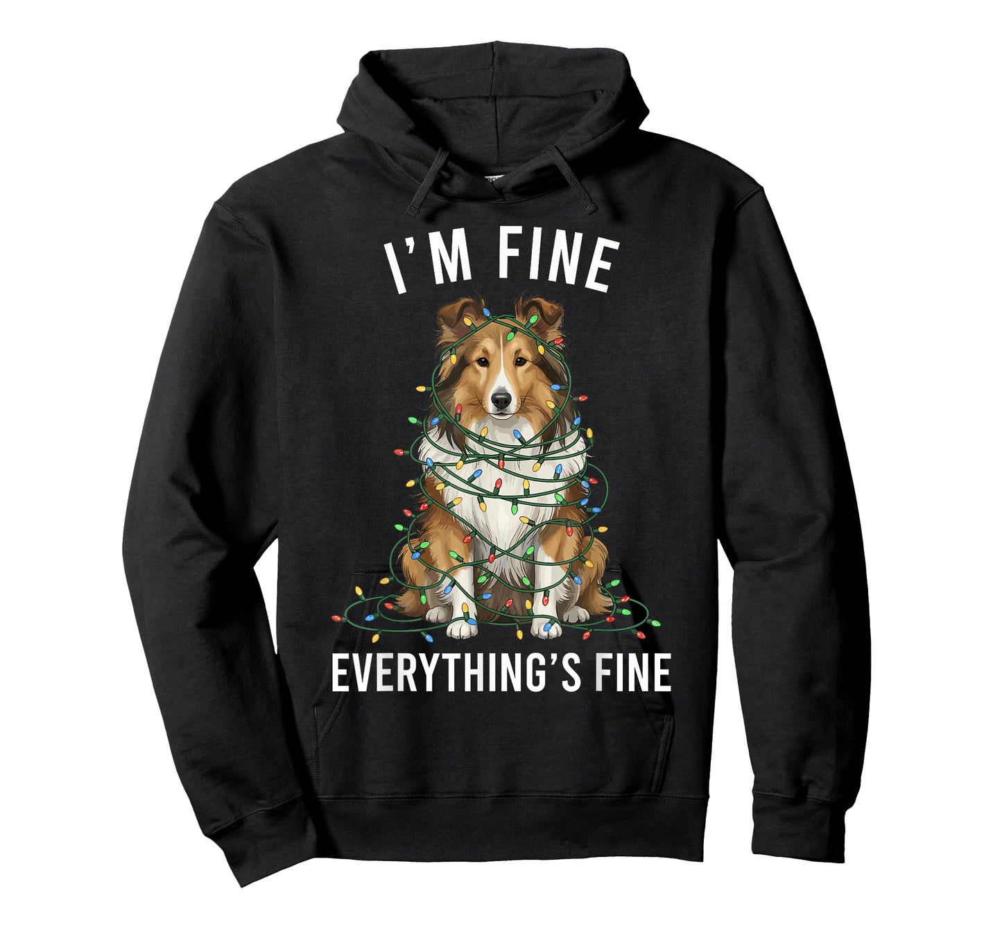 Sheltie Christmas I'm Fine Everything is Fine T-Shirt