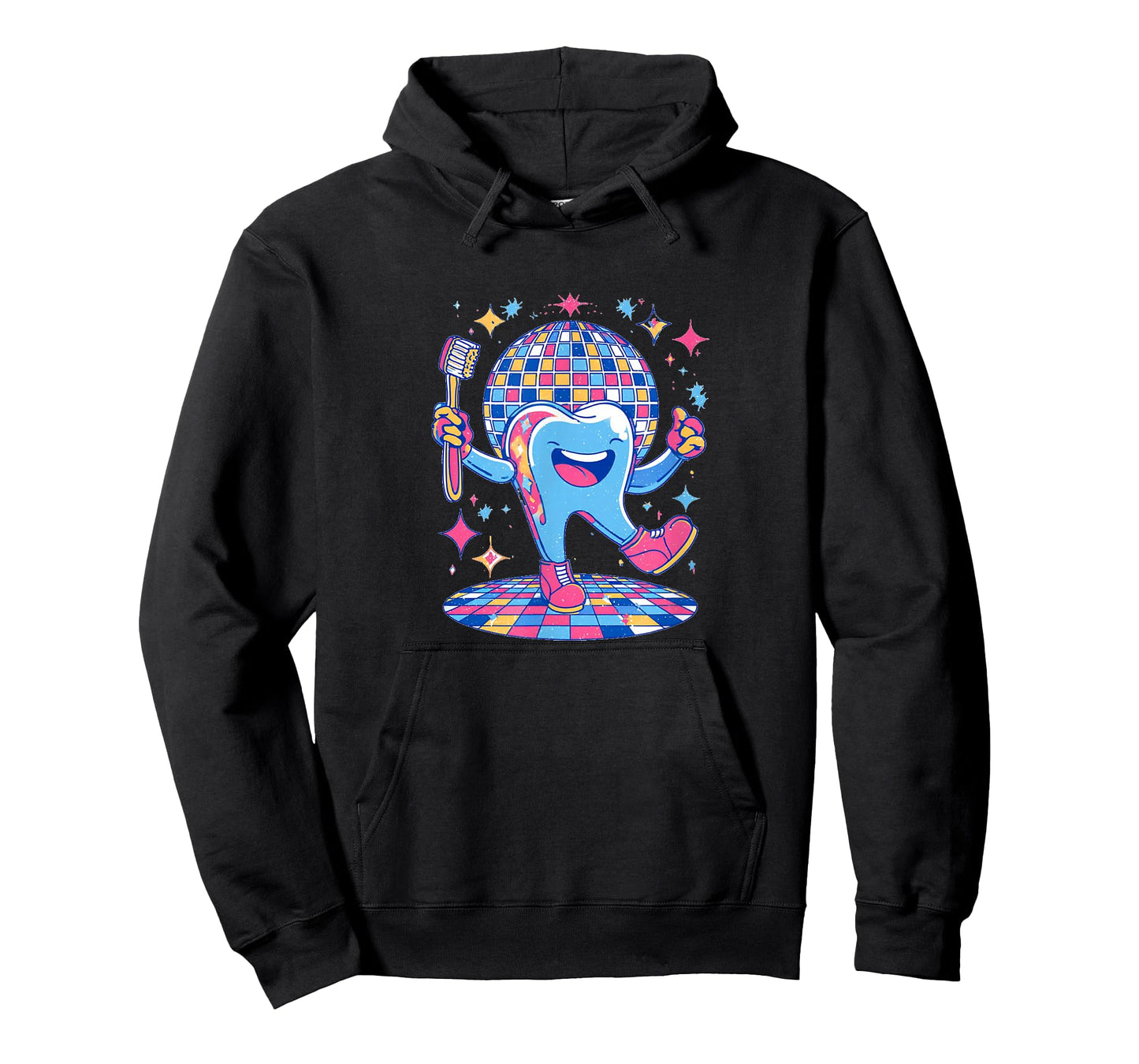 Funny Partying Tooth with Toothbrush Costume T-Shirt