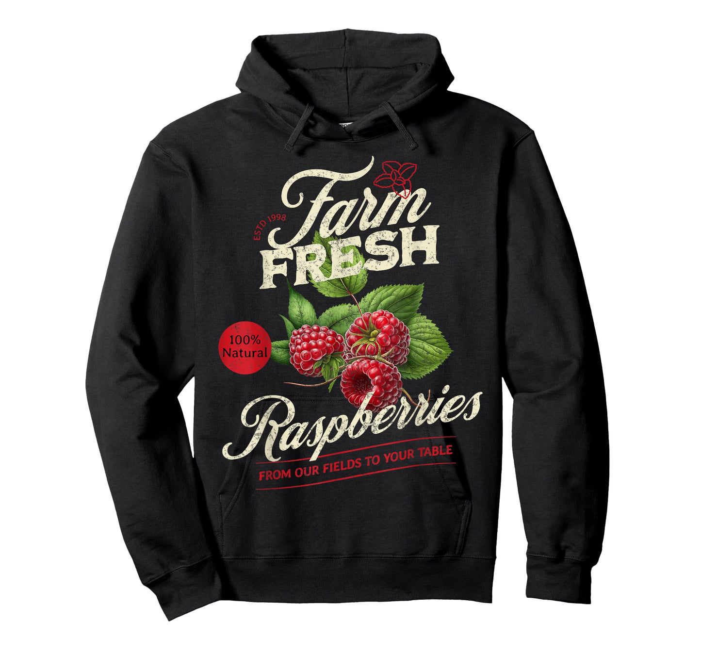 Farm Fresh Organic Raspberry Farmer's Market Homegrown T-Shirt