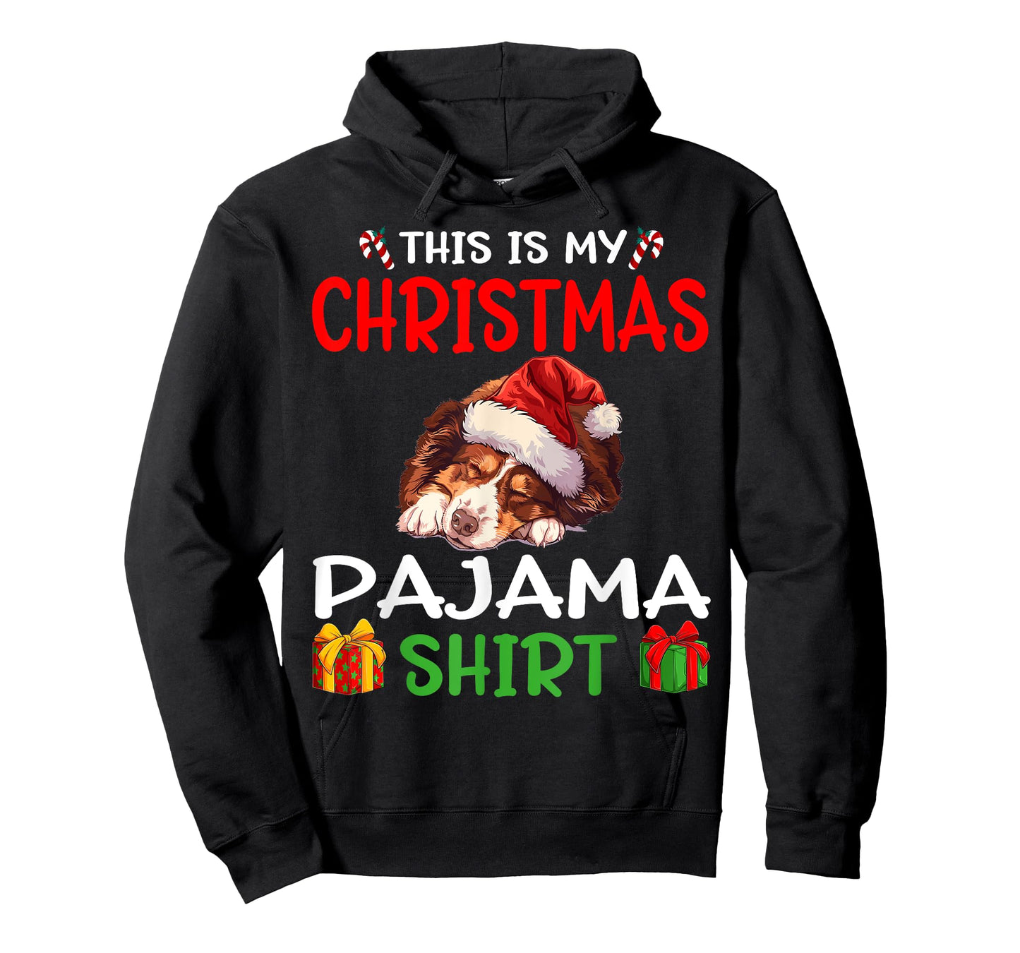 Cute Australian Shepherd Dog This is my Christmas Pajama T-Shirt for Men Women Kids