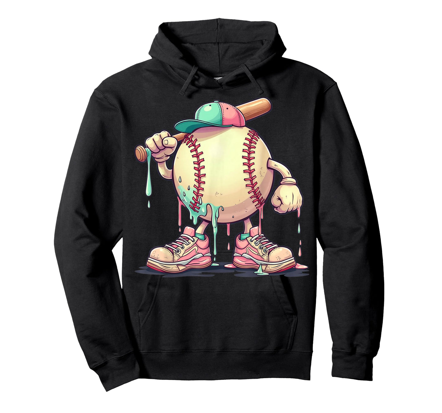 Baseball Ice Cream Drip Youth Drip Baseball for Girls & Boys T-Shirt