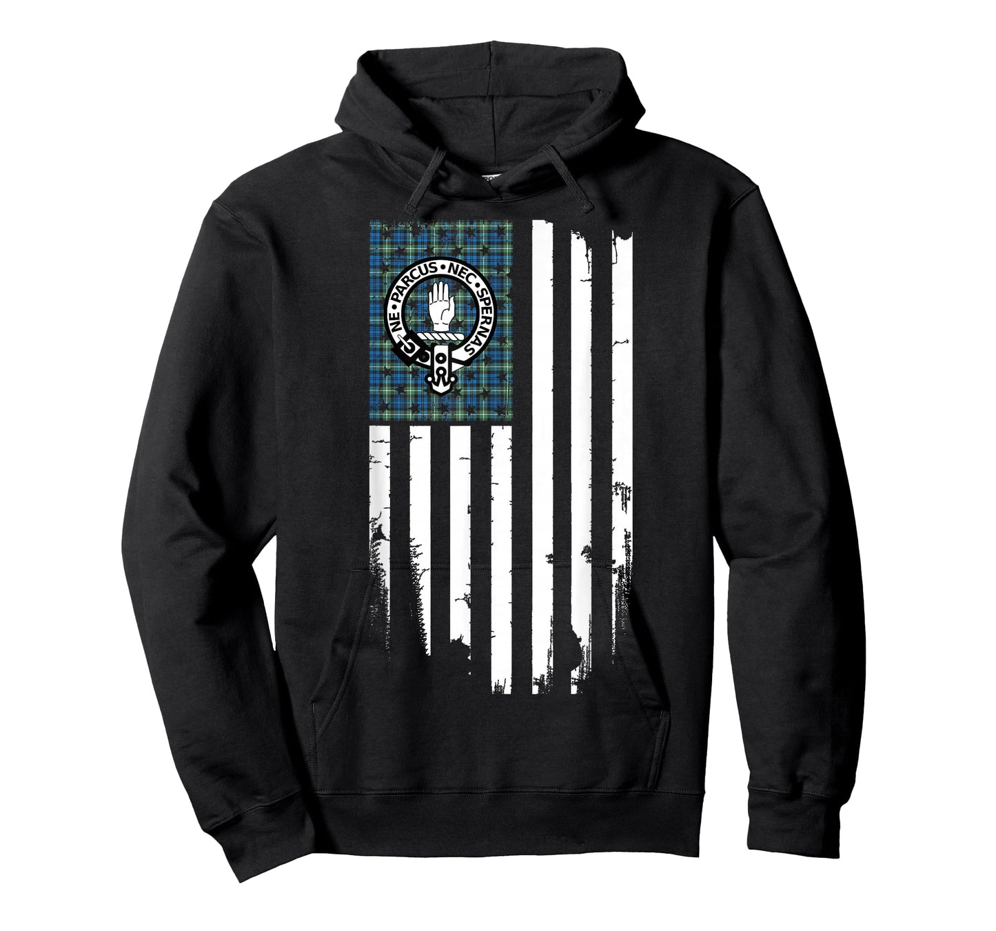 Scottish American Lamont Clan & Stripes Flag T-Shirt