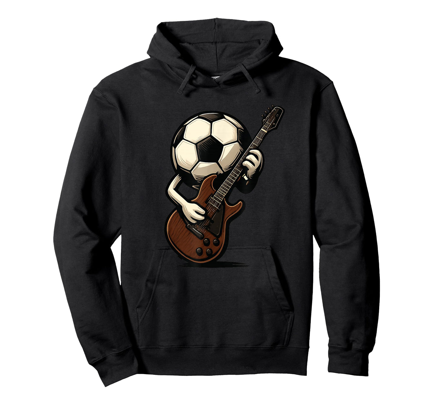 Awesome Soccer with Guitar for a Cool Rocking Look T-Shirt