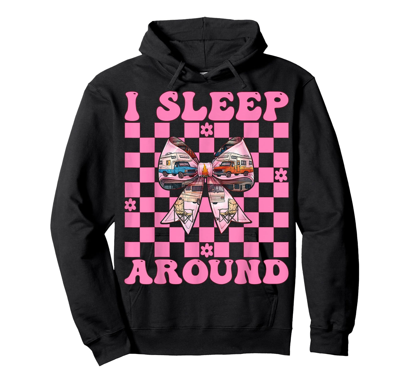 RV Camping Camper Motorhome Girl Mom Coquette I Sleep Around T-Shirt