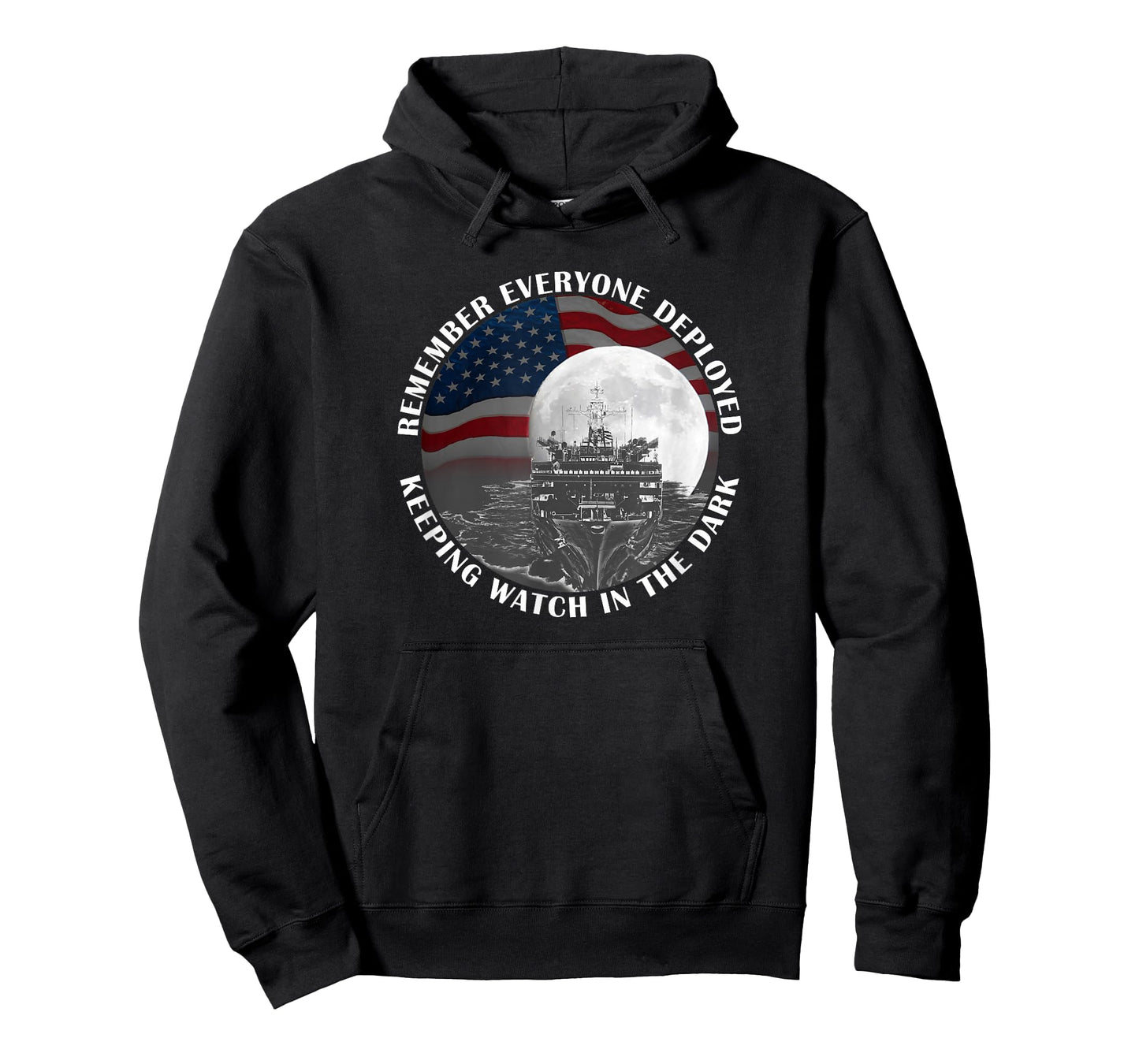 RED Friday Remember Everyone Deployed Military Ship Flag T-Shirt