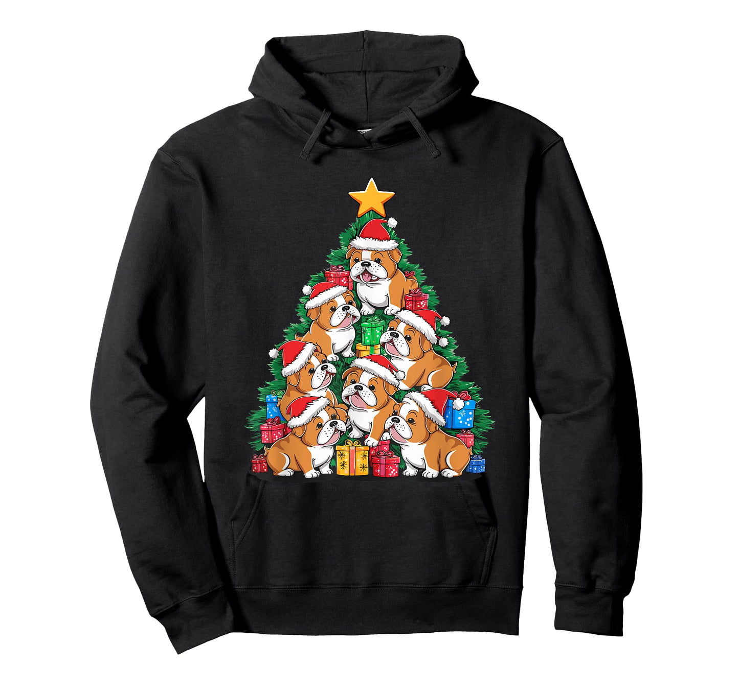 Christmas Tree English Bulldog Bulldogs T-Shirt