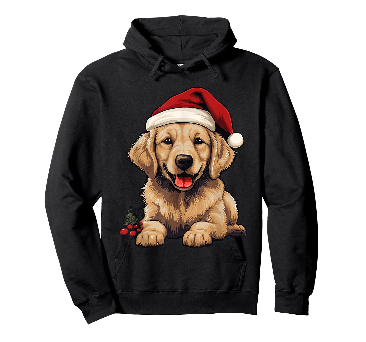 Golden Retriever Dog Christmas Santa Hat Xmas Pajama T-Shirt