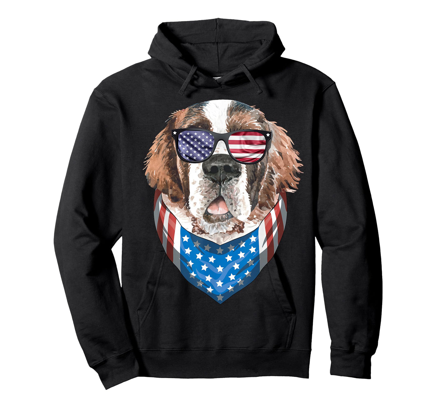 Fourth of July Bernard American Flag July 4th St Bernard Dog Women Girls Kids Men T-Shirt