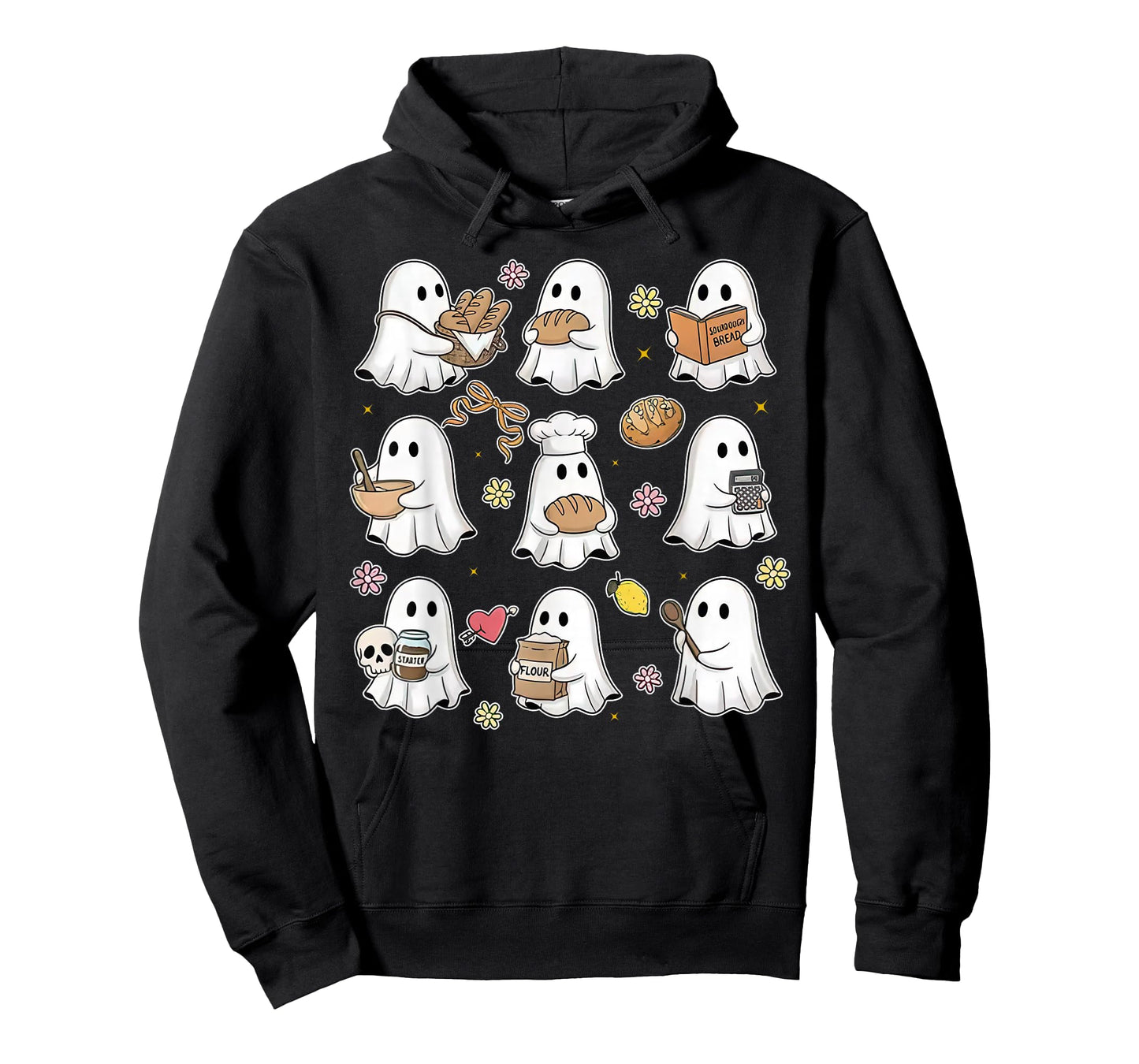 Sourdough Bread Halloween Cute Ghost Homemaker Baking Baker T-Shirt