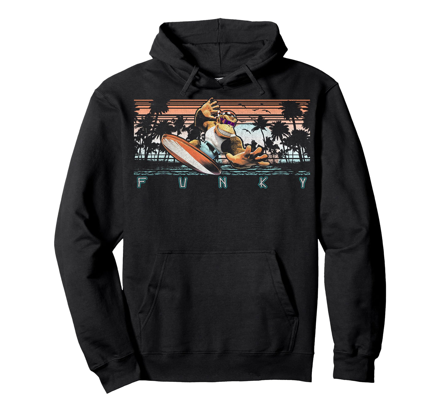 Nintendo Donkey Kong Country Funky Kong Surf Tropical Poster T-Shirt