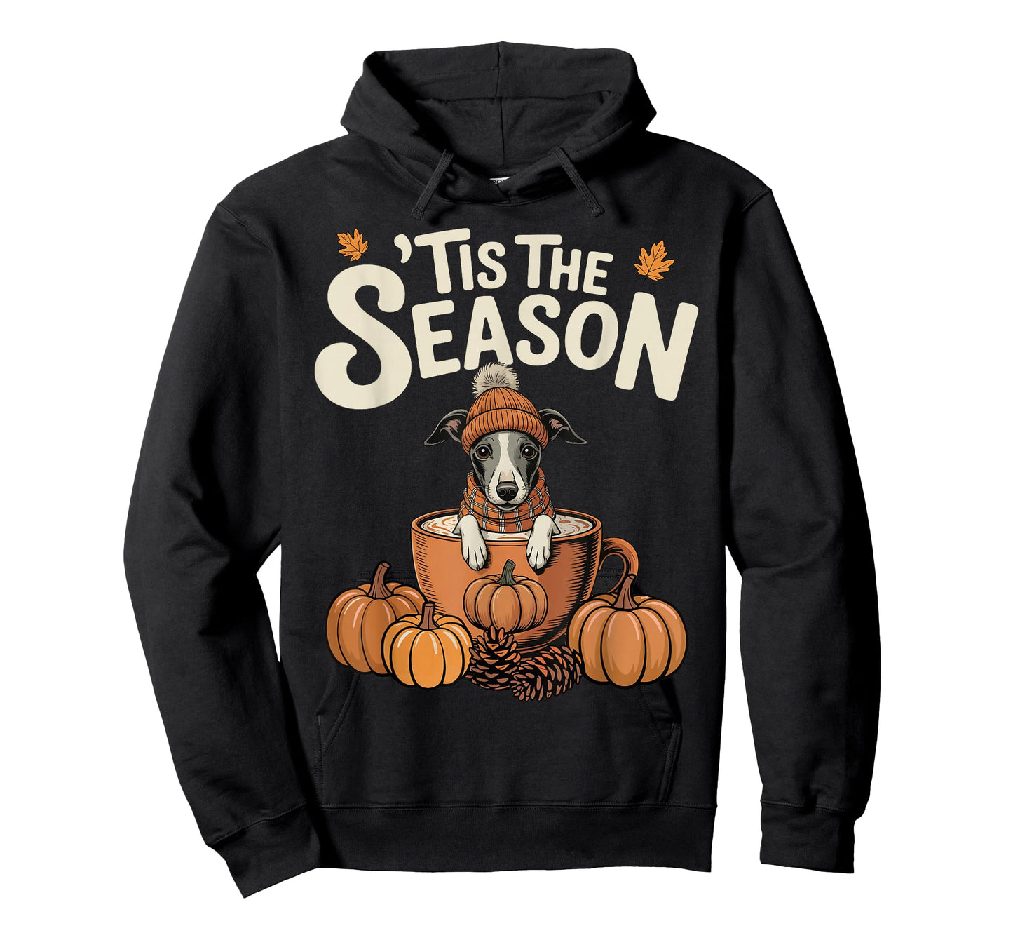 Tis The Season Greyhound Fall Coffee Autumn Pumpkin Spice T-Shirt