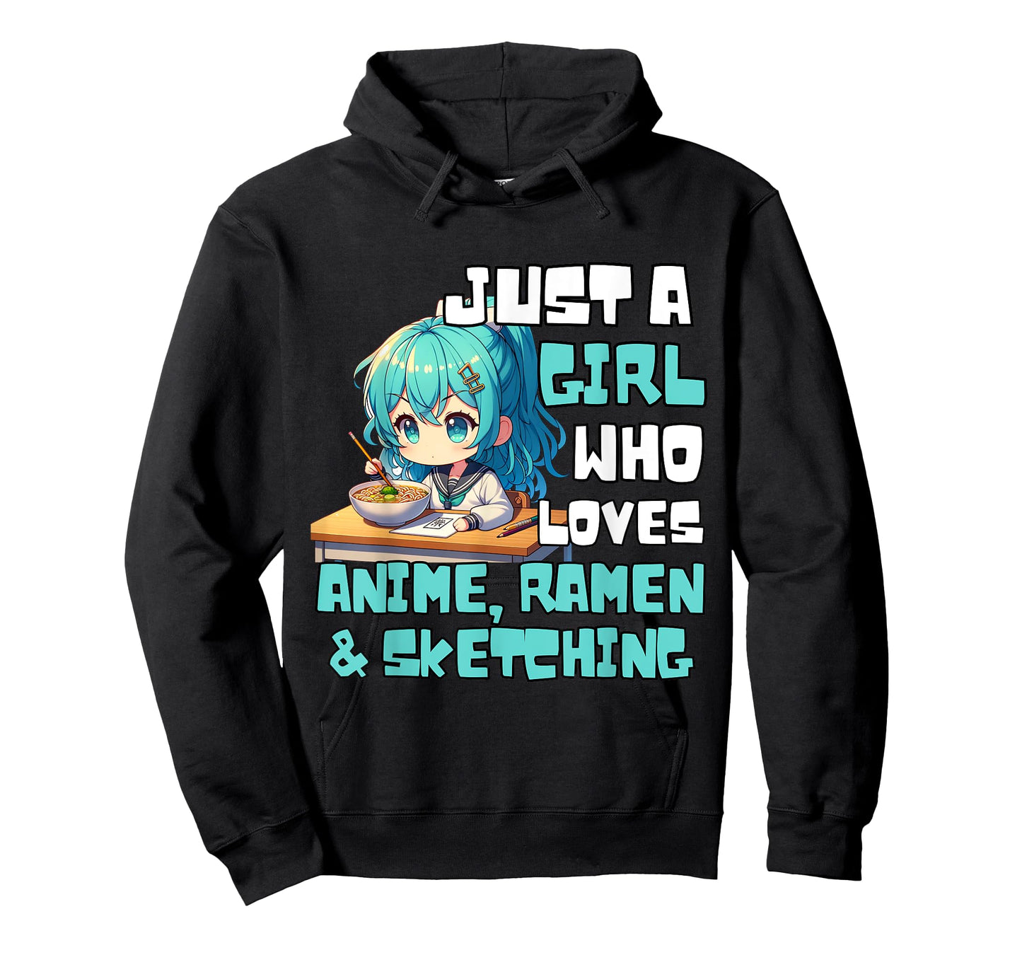 Just A Girl Who Loves Anime Ramen And Sketching Anime T-Shirt
