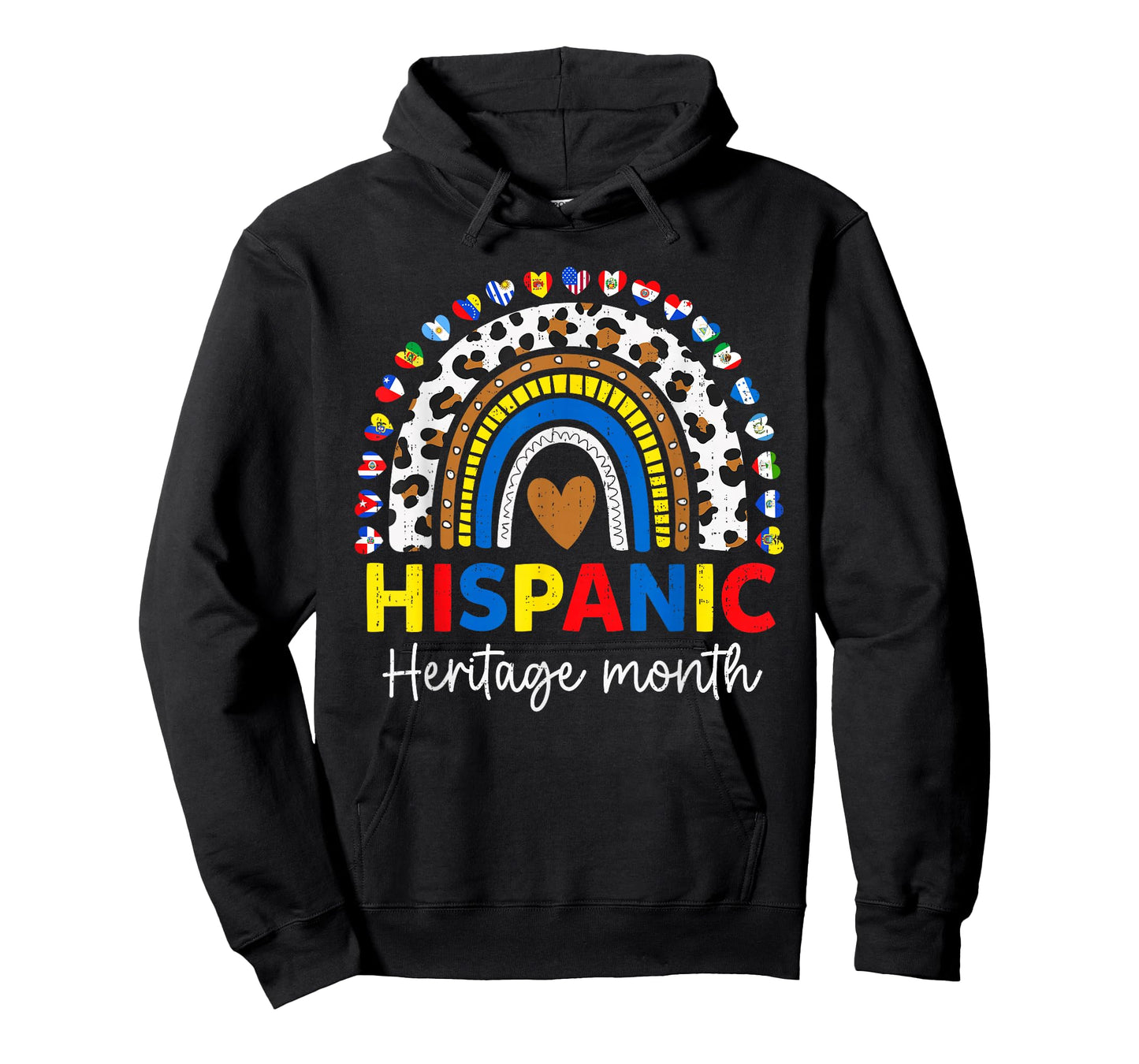 Women Hispanic Heritage Month Rainbow Latino Countries Flags T-Shirt