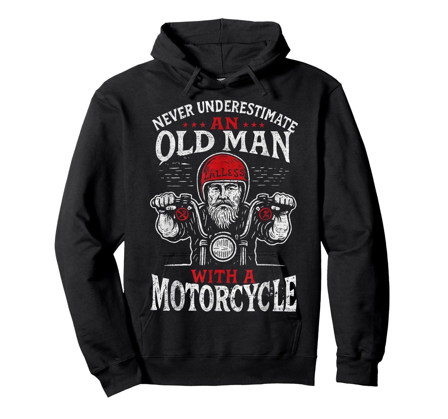 Vintage Never Underestimate An Old Man With A Motorcycle T-Shirt