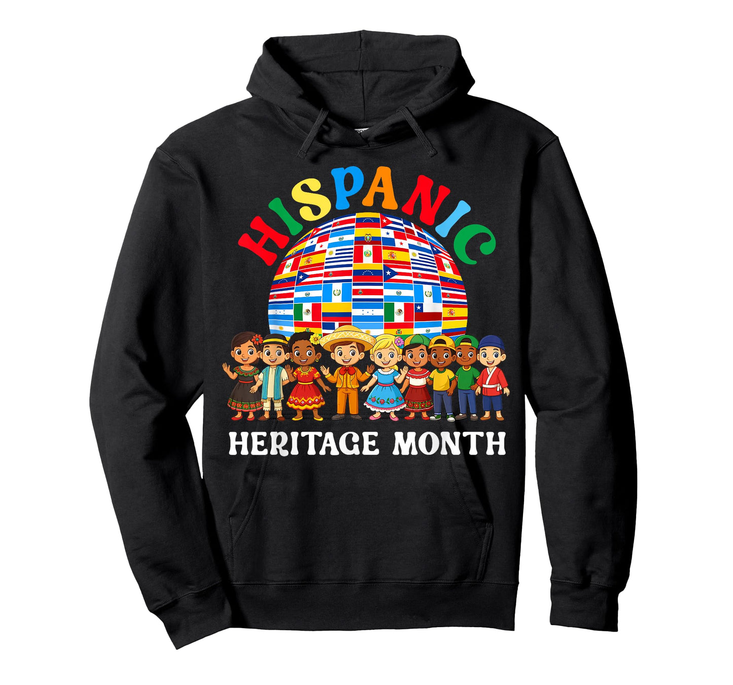 Hispanic Heritage Month All Latin Countries Boys Girls Kids T-Shirt