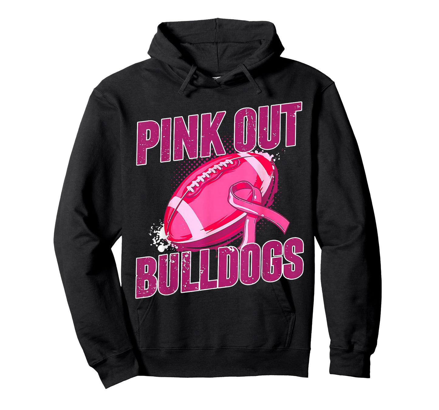 Bulldogs Pink Out Football Tackle Breast Cancer T-Shirt