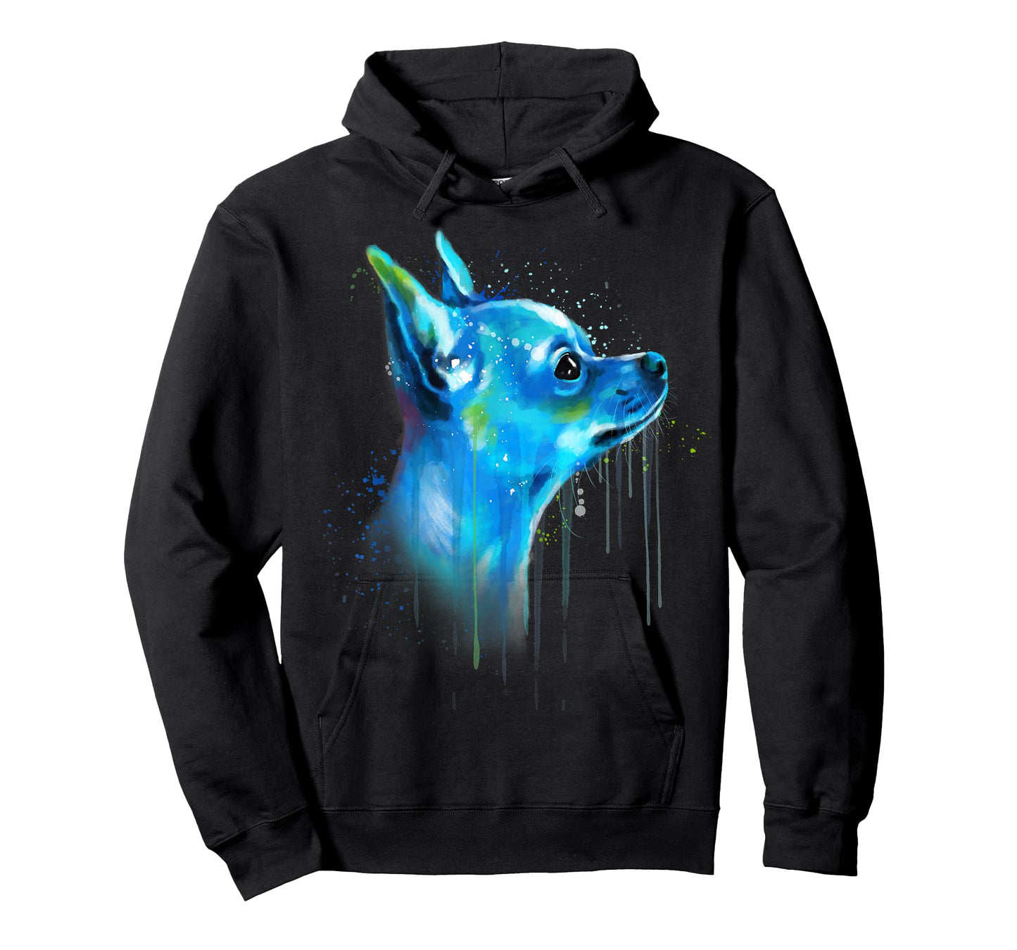 Cute Chihuahua Watercolor Painting Art T-Shirt Small