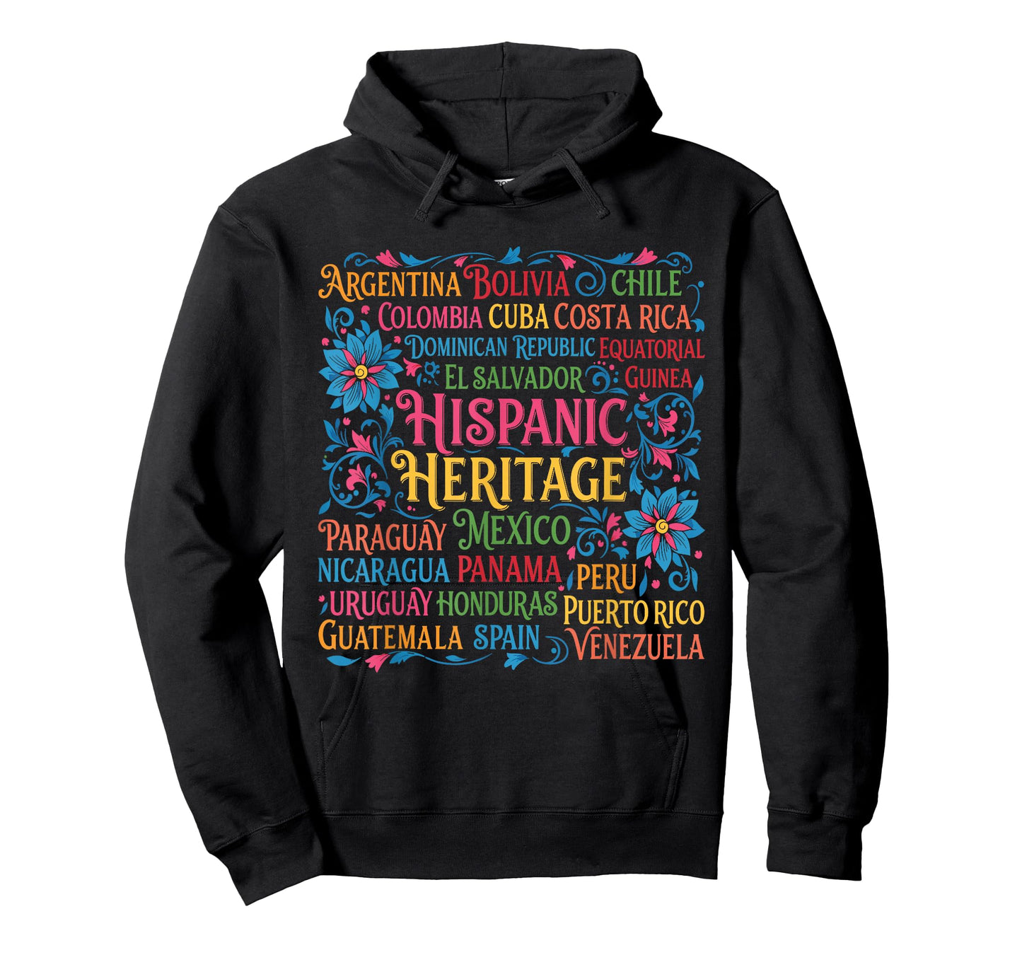 Hispanic Countries Flags Spanish Hispanic Heritage Month T-Shirt