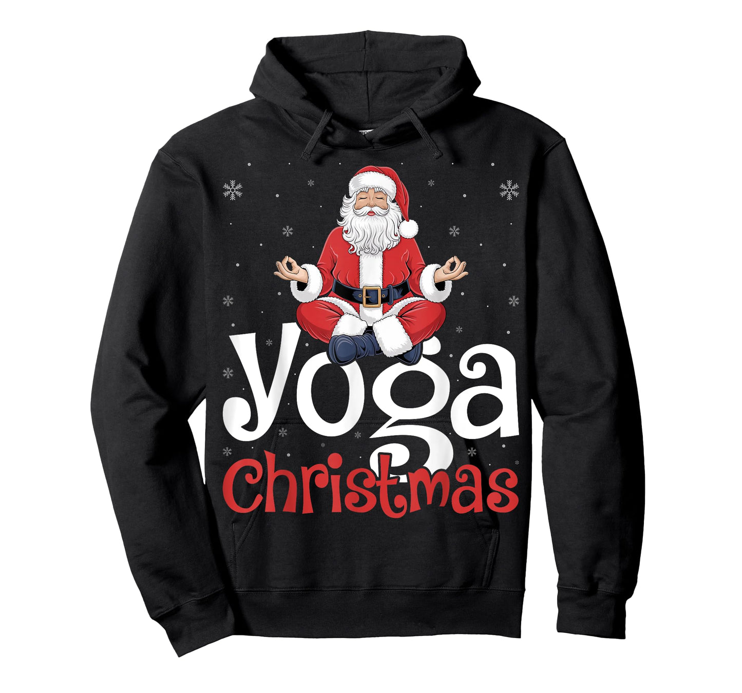 Yoga Christmas Santa Meditation Xmas Winter Holiday T-Shirt