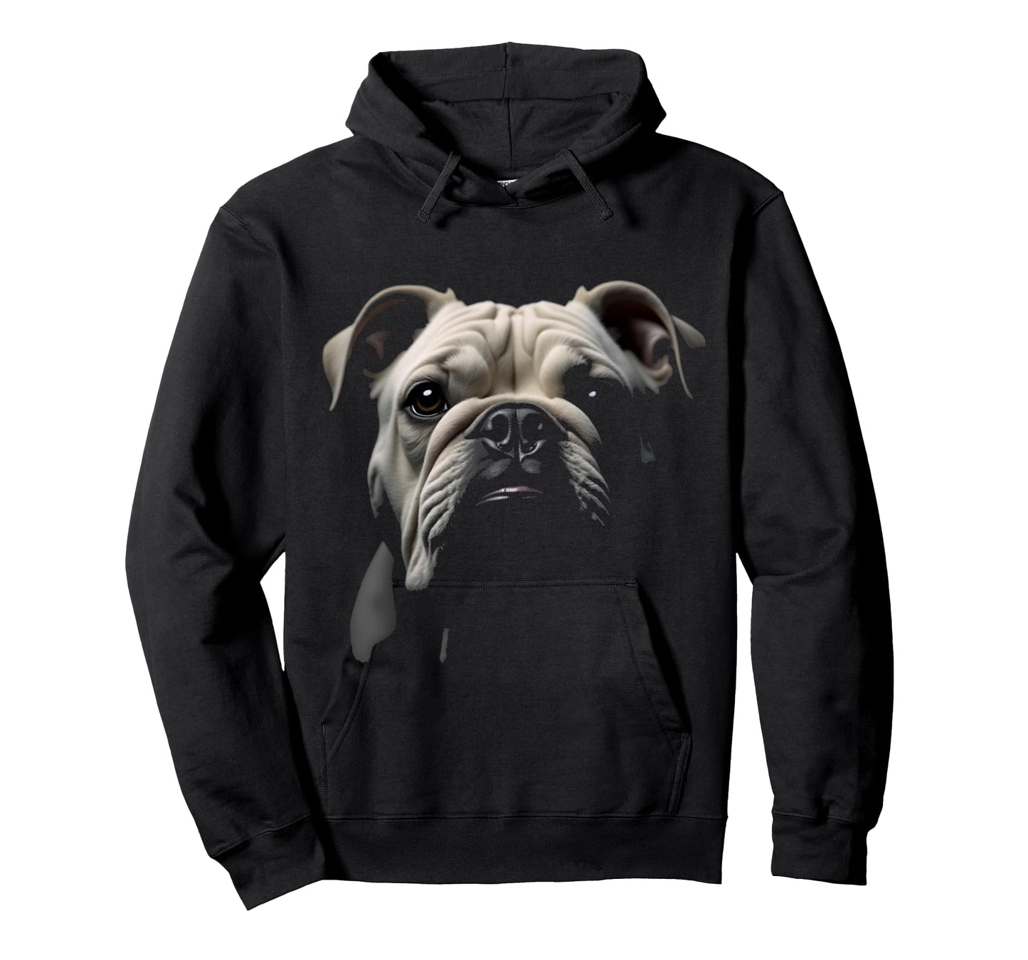 Black English Bulldog Dog Bulldog Face T-Shirt