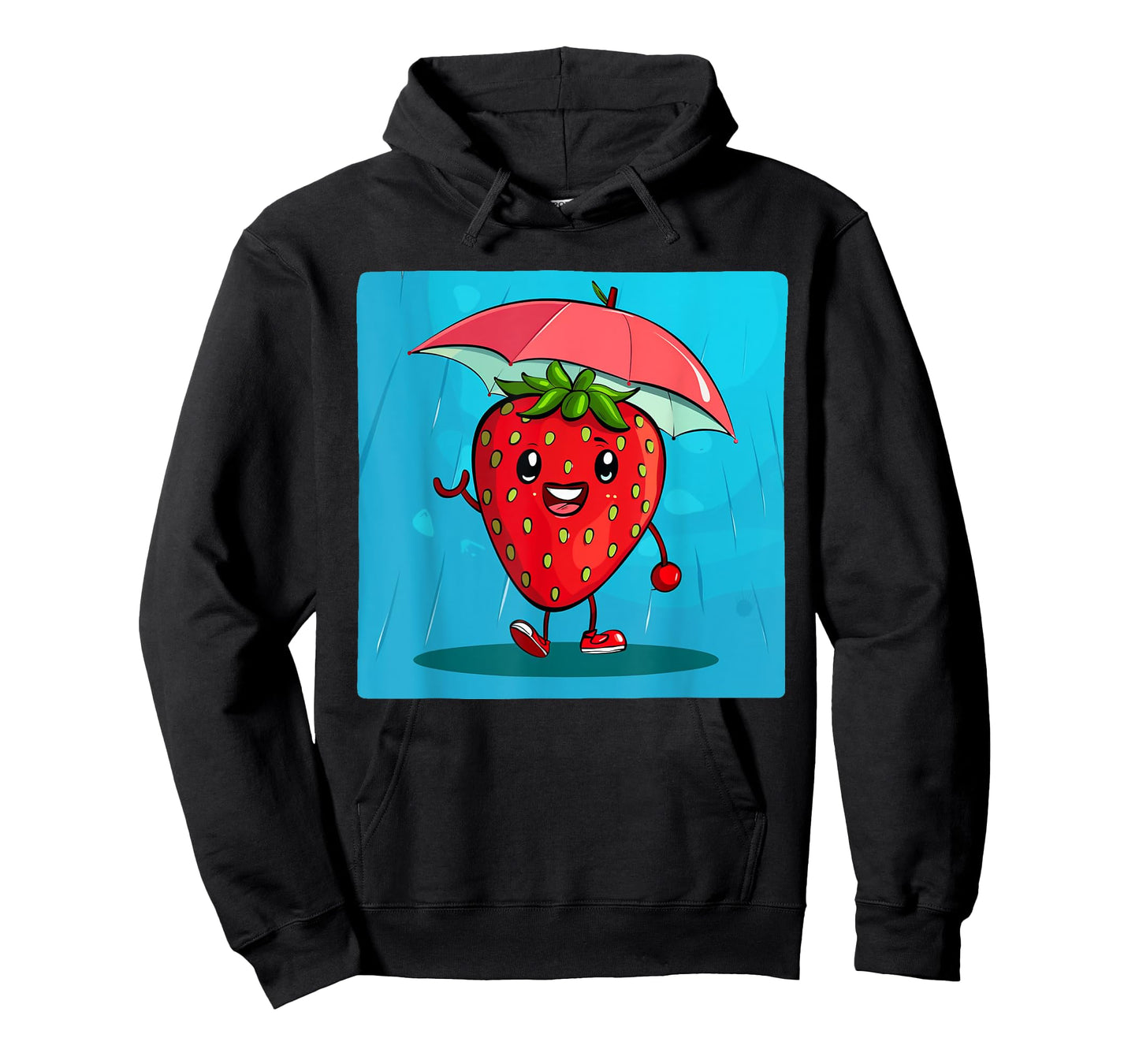 Charming Strawberry with Umbrella for Fruits Lovers T-Shirt
