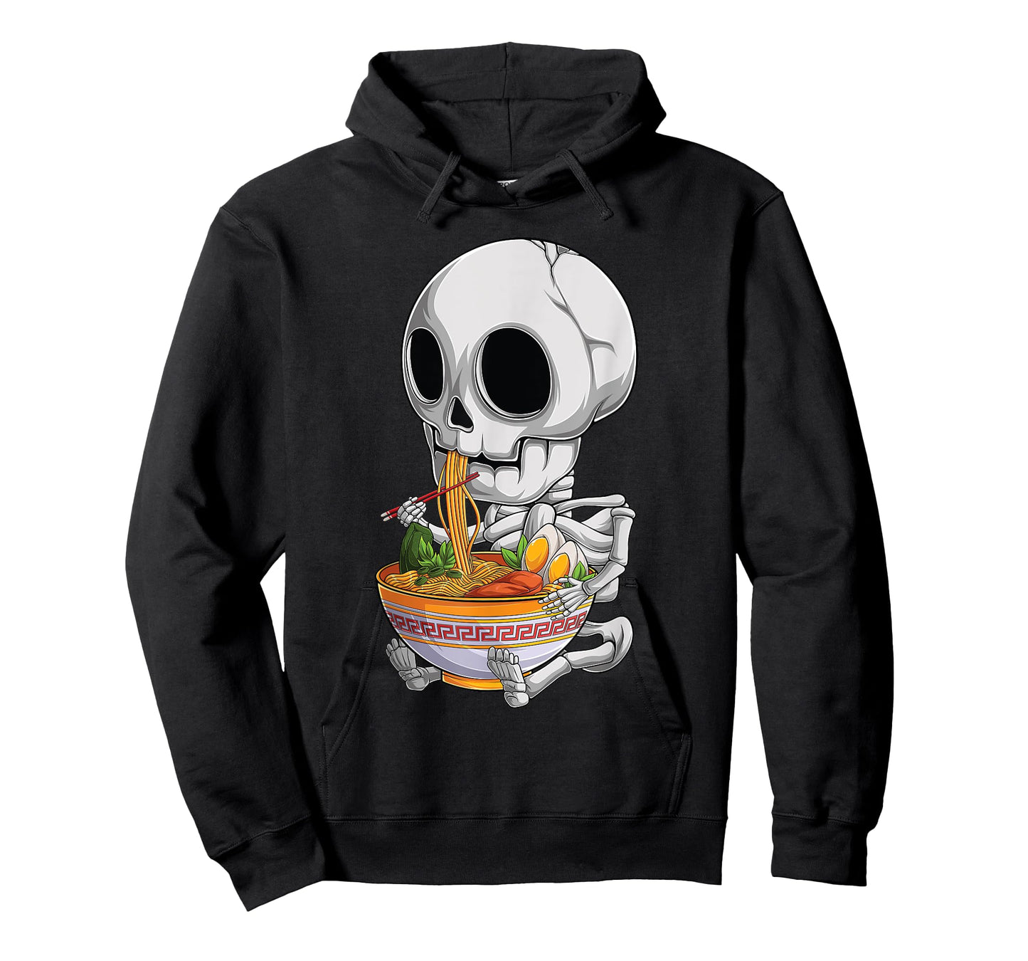 kawaii japanese anime Skeleton Halloween ramen Food Lovers T-Shirt