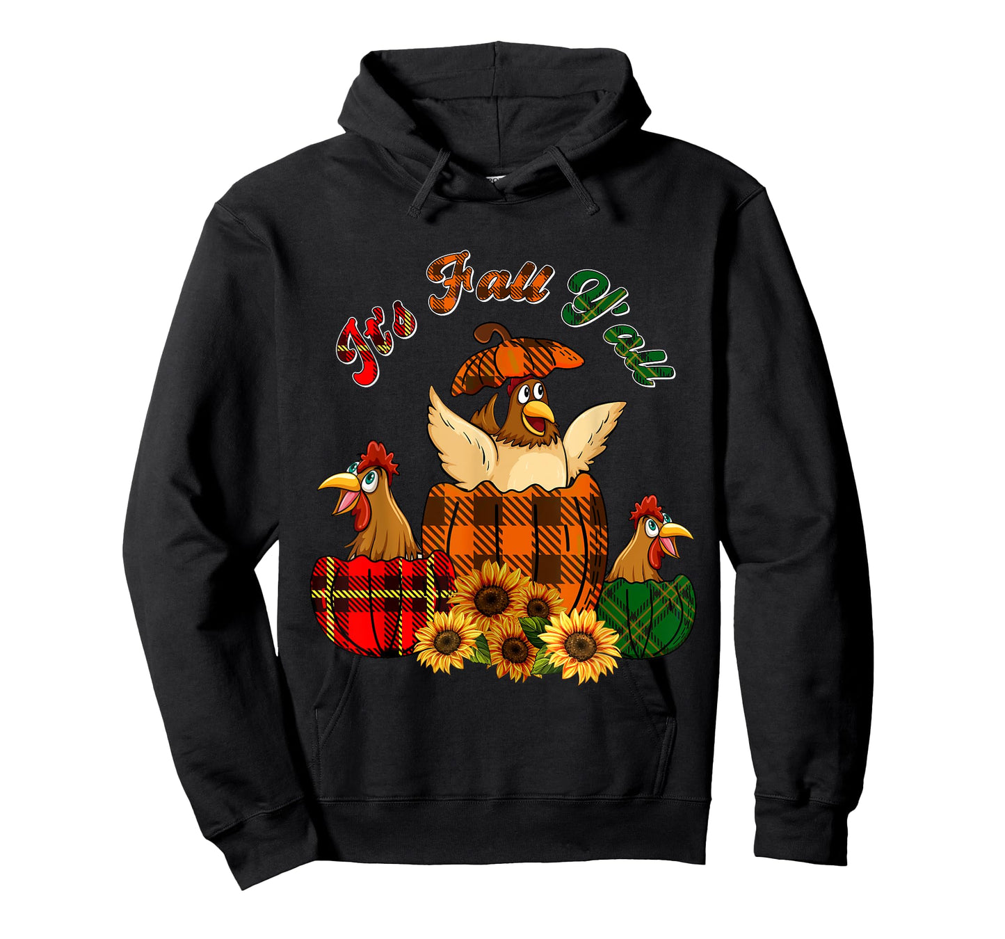 It's Autumn Y'all Thanksgiving Chickens Inside Fall Pumpkins T-Shirt