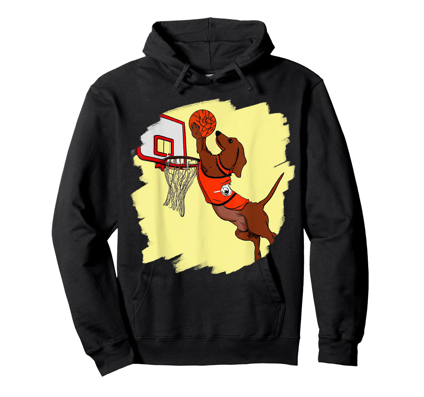 Dachshund Chiweenie Wiener Dog Playing Basketball Funny Dog T-Shirt