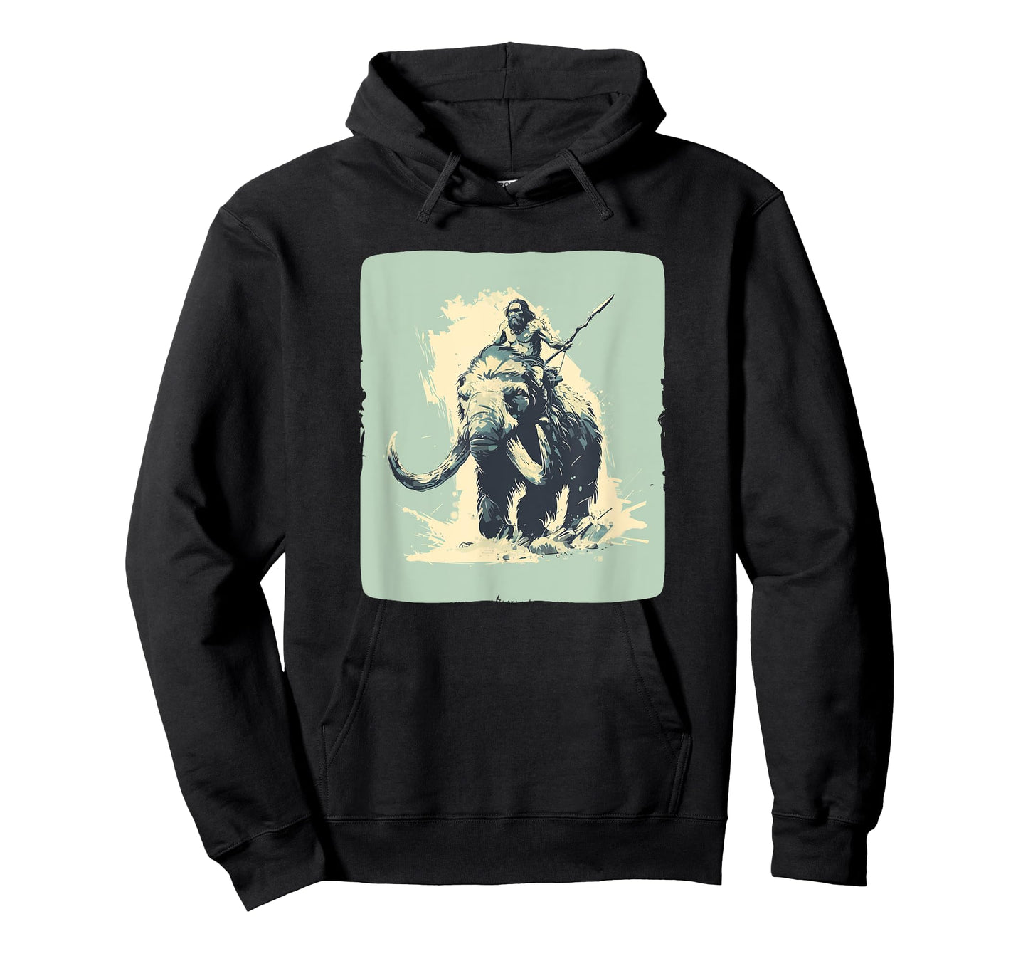 Cool Neanderthal riding Mammoth in cold Colors Costume T-Shirt