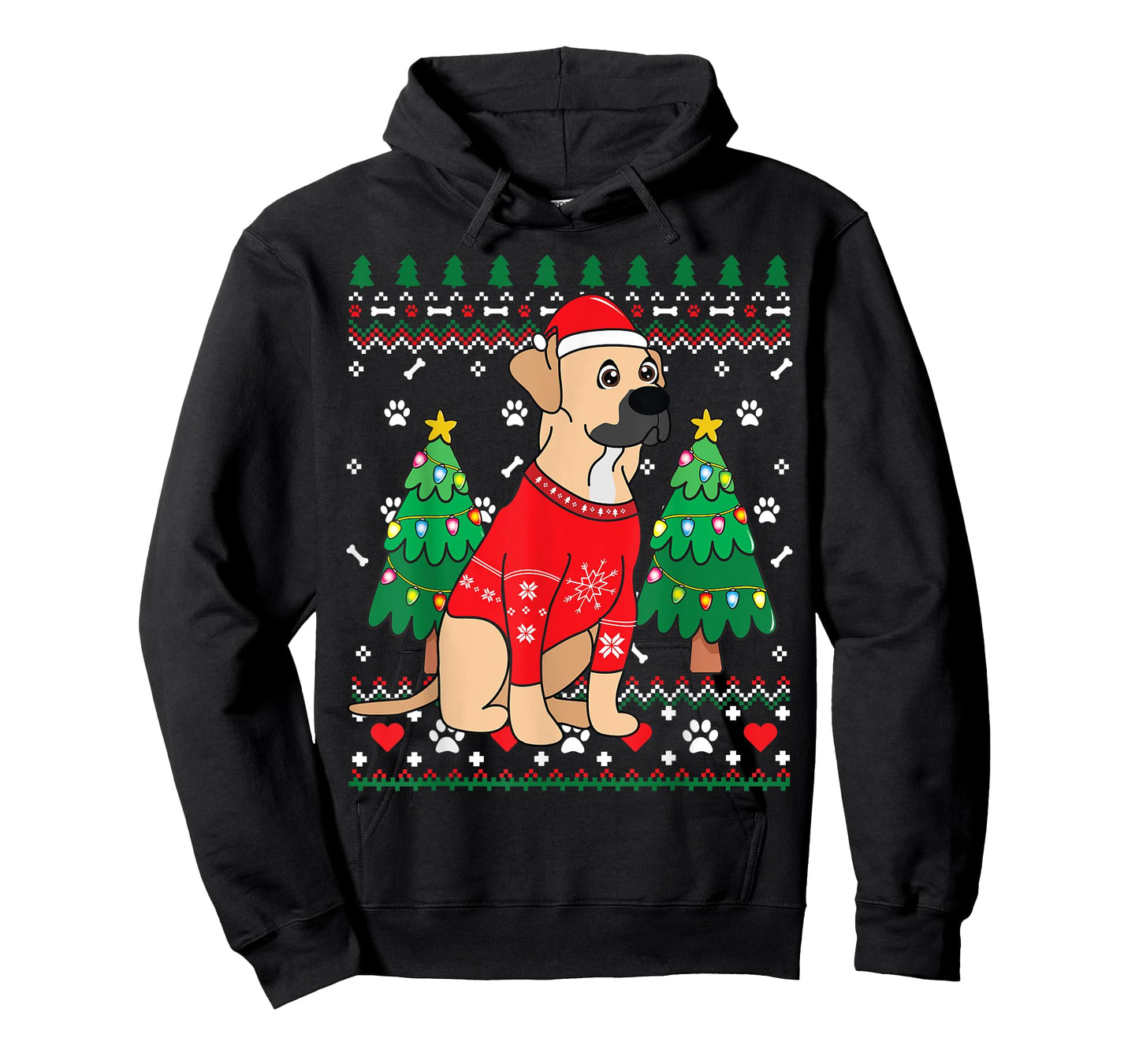 Black Mouth Cur Christmas Ornament Tree Mom Dad Gift T-Shirt
