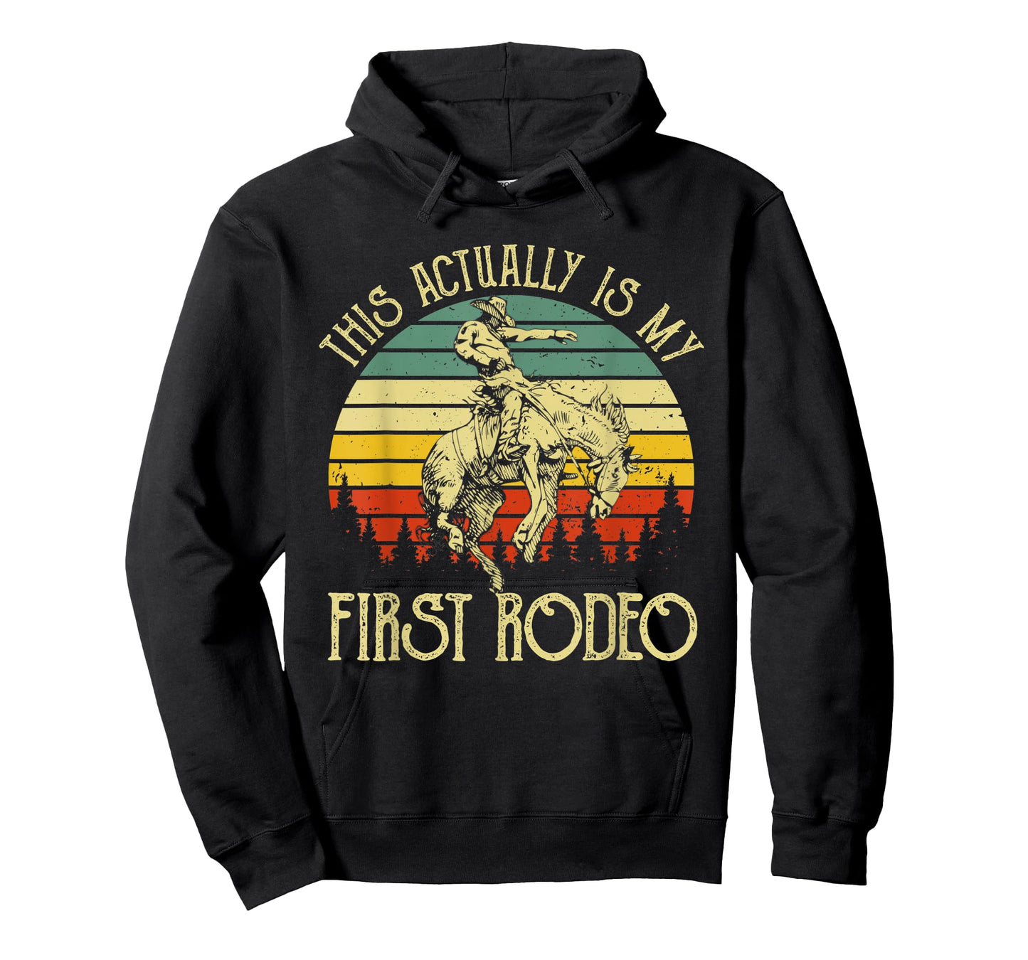 This Actually Is My First Rodeo Vintage Cowboy Horse Ride T-Shirt