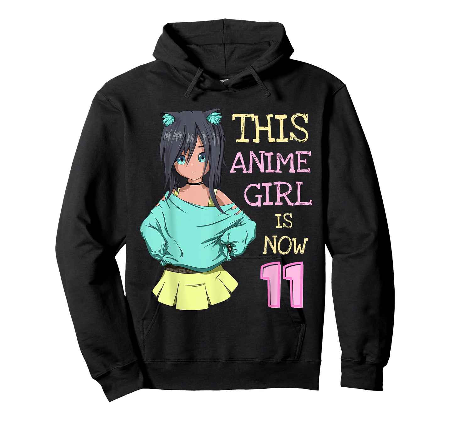 This Anime Girl Is Now 11 Years Old Birthday Girl Kawaii T-Shirt