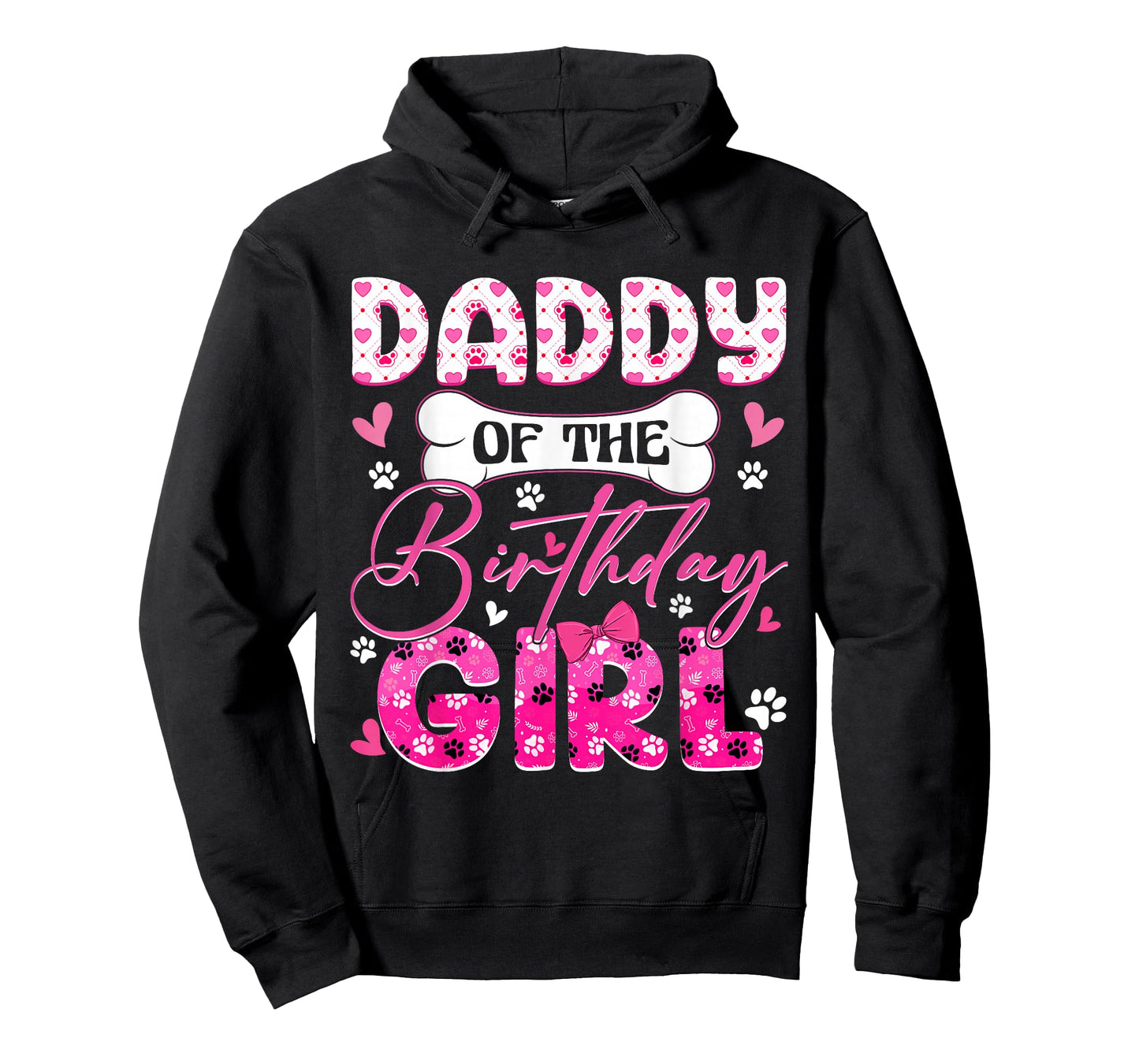 Daddy Of The Birthday Girl Dogs Paw Theme Family Party T-Shirt