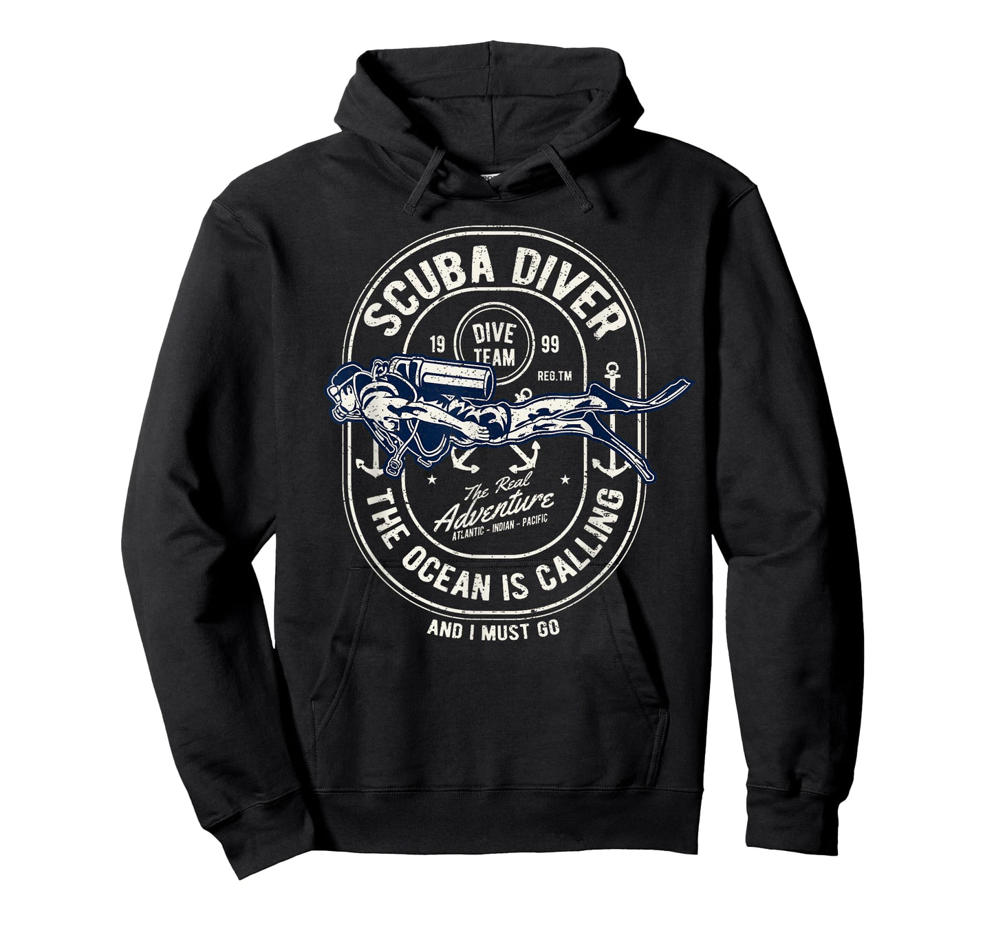Vintage Retro Diver Distressed Scuba Diving T-Shirt