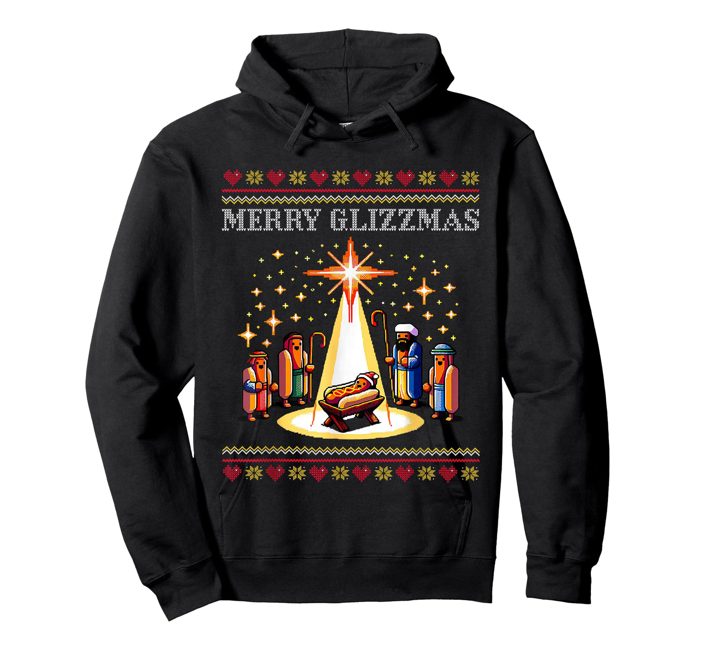 Merry Glizzmas Tacky Funny Merry Christmas Hot Dogs Xmas T-Shirt