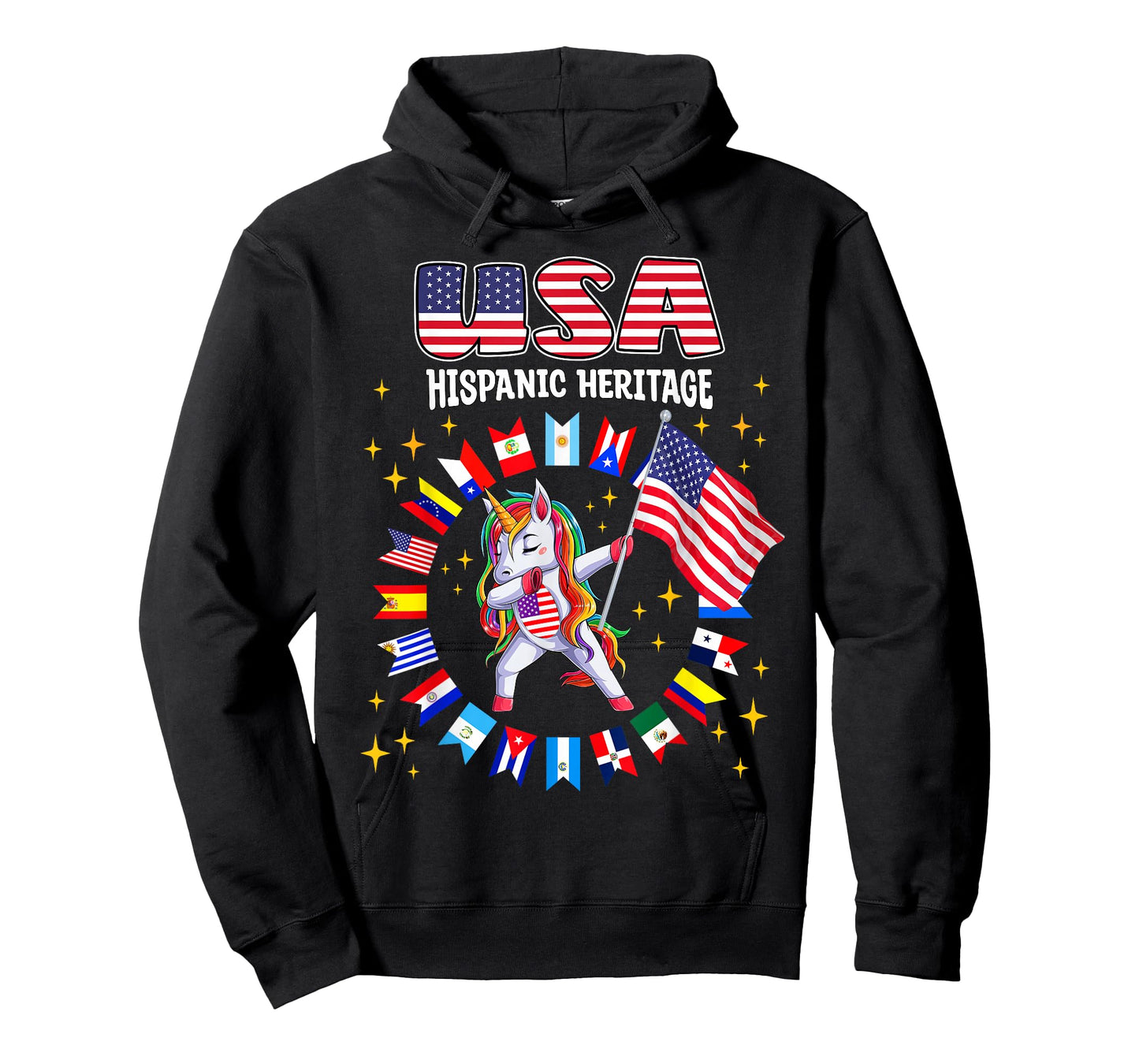 Hispanic Heritage Month USA flag kids boys girls toddler T-Shirt