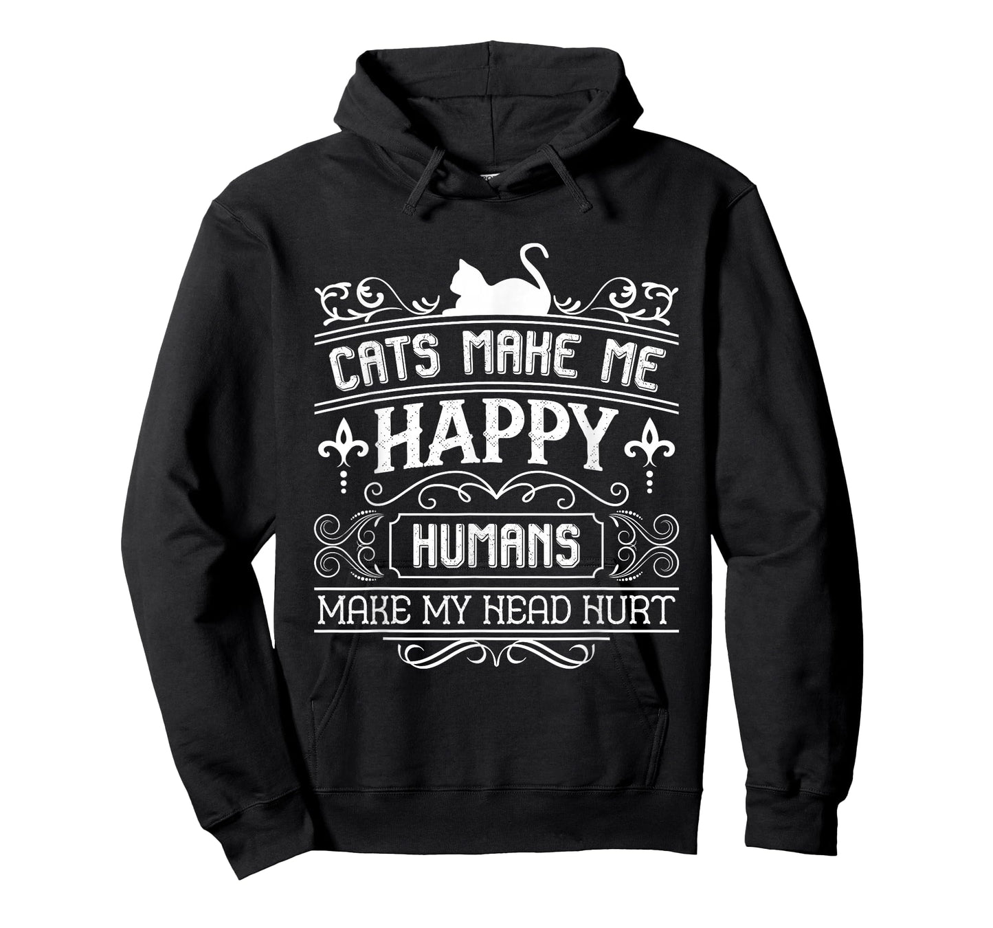 Cats Make Me Happy Humans Make My Head Hurt Festival Cat Mom T-Shirt