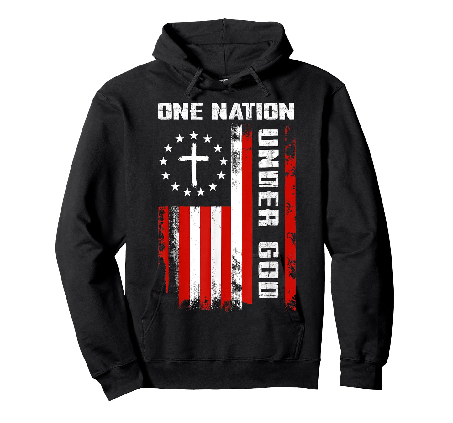 One Nation Under God American Flag Cross 4th Of July T-Shirt
