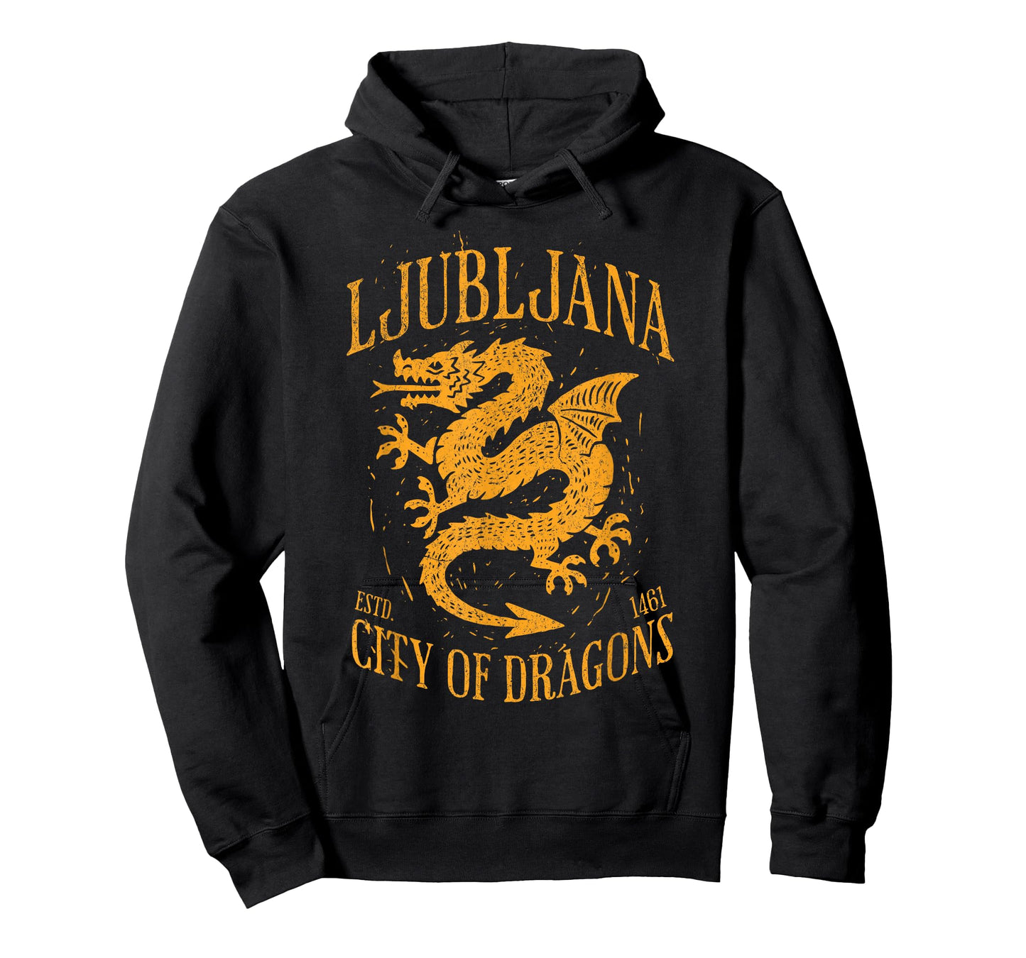 Ljubljana Slovenia Est 1461 City of Dragons Vintage Grunge T-Shirt