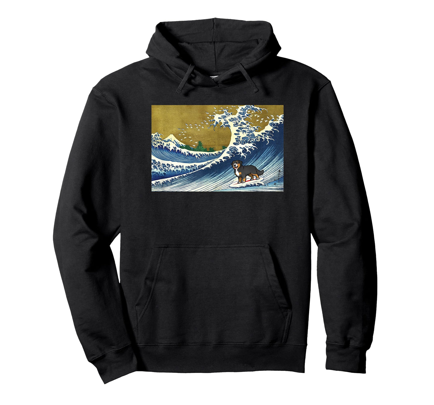 Retro Vintage Surfing a Wave Bernese Mountain Dog Lover T-Shirt