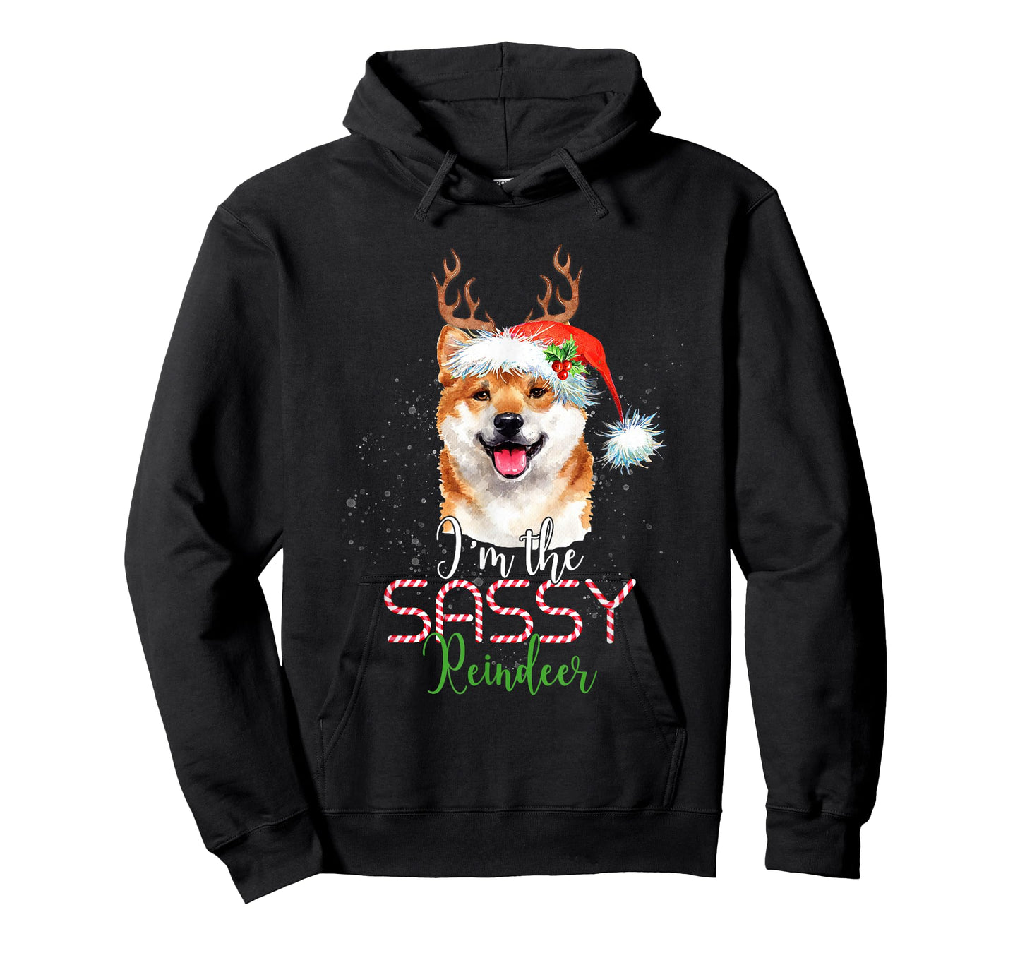 Shiba Inu Christmas I'm The Sassy Reindeer Dog Lover T-Shirt