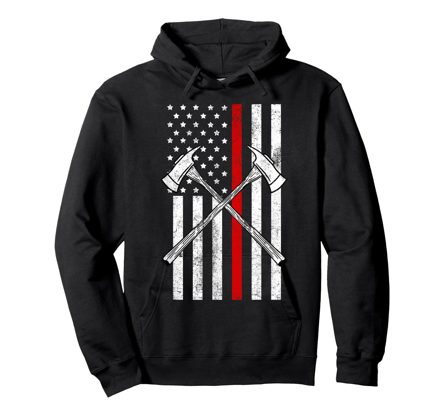 Axe Thin Red Line US Flag Cool Firefighter USA Fireman Gift T-Shirt