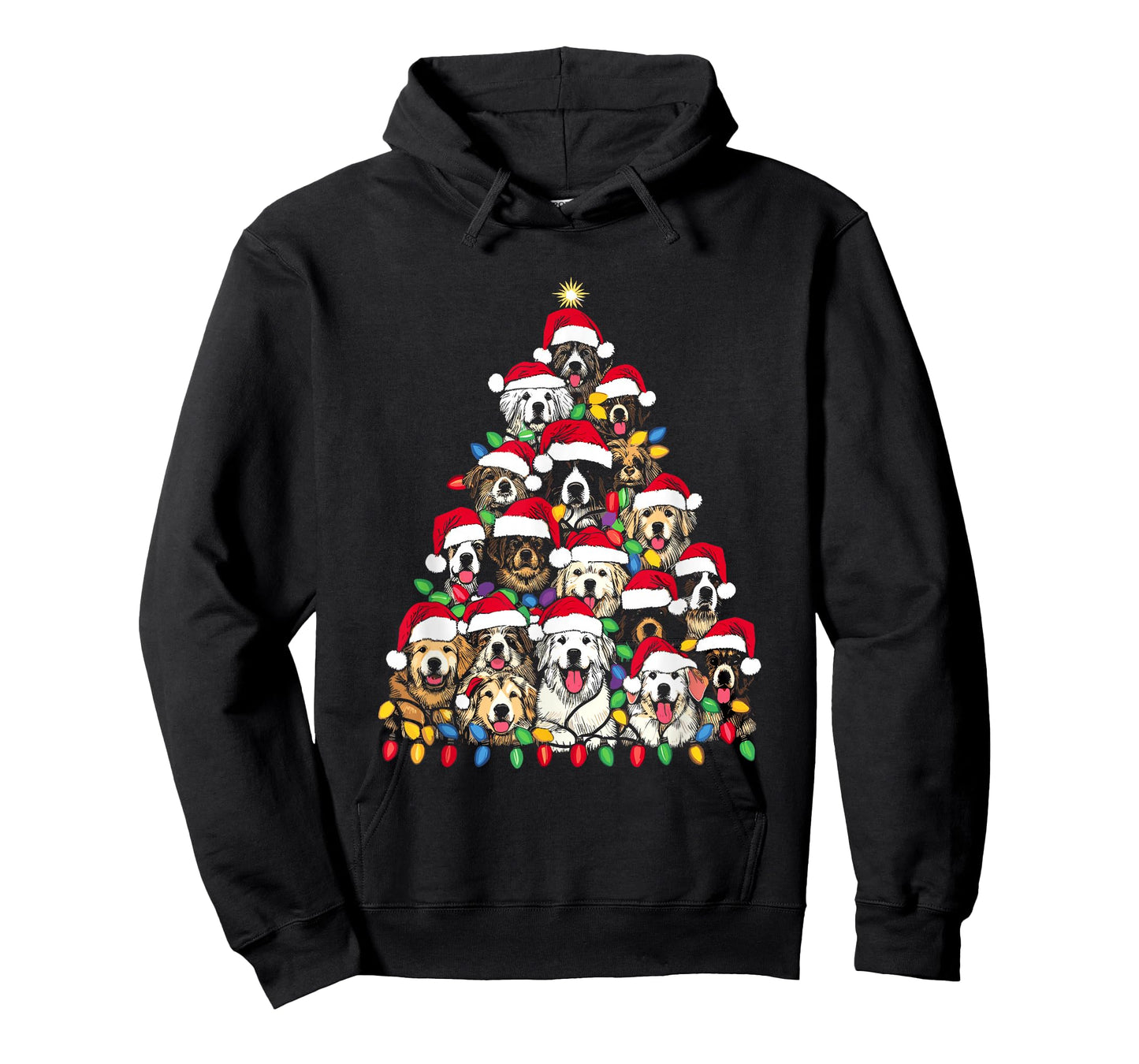 Christmas Tree Of Puppies - Funny Xmas Tree Dog Puppy Lover Men Women Kids T-Shirt