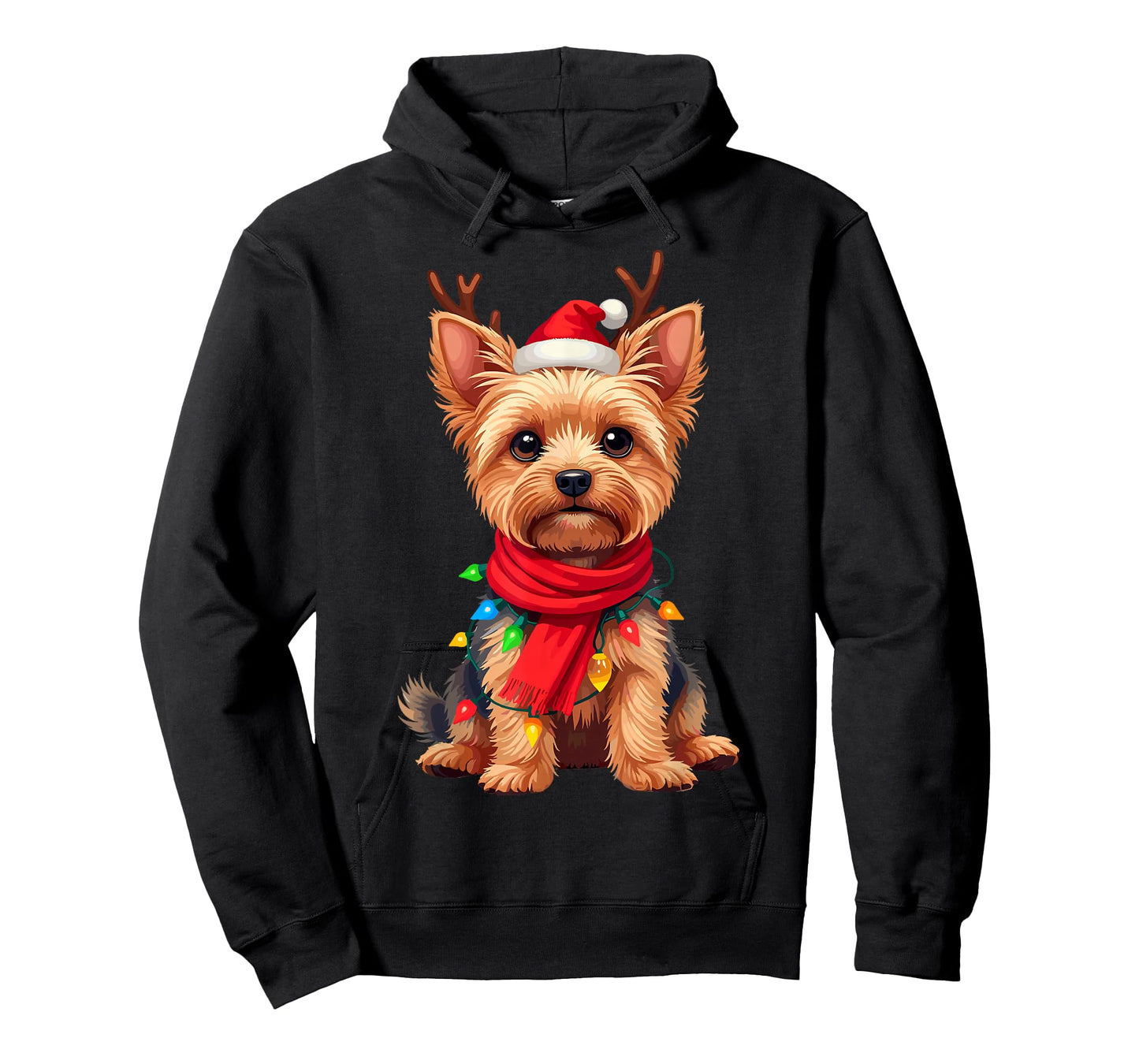 Yorkshire Terrier Santa Reindeer Christmas Yorkie Dog Lover T-Shirt