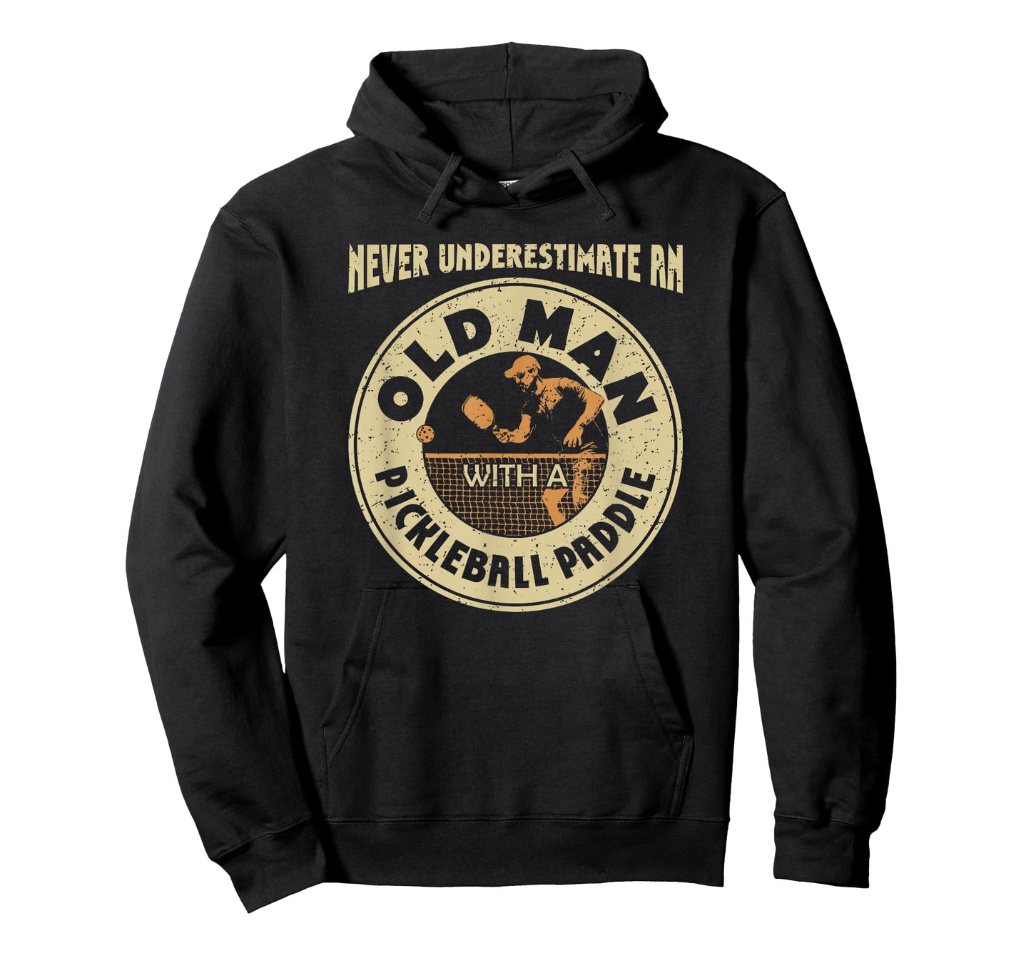 Never Underestimate Old Man with A Pickleball Paddle Retro T-Shirt