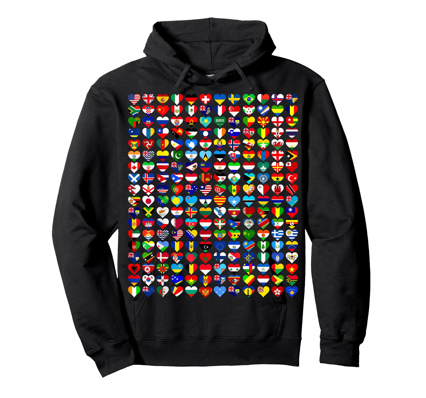 Flags of the Countries World Heart Flags Map for Kids Boys T-Shirt