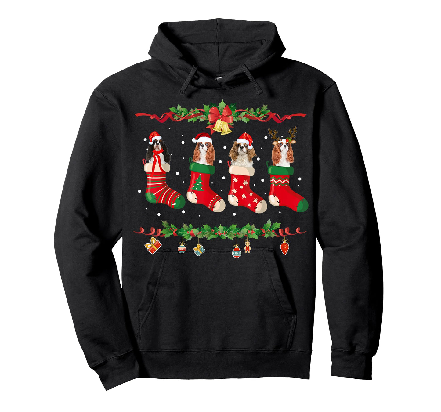Cavalier King Charles Spaniel Christmas Stocking Xmas T-Shirt