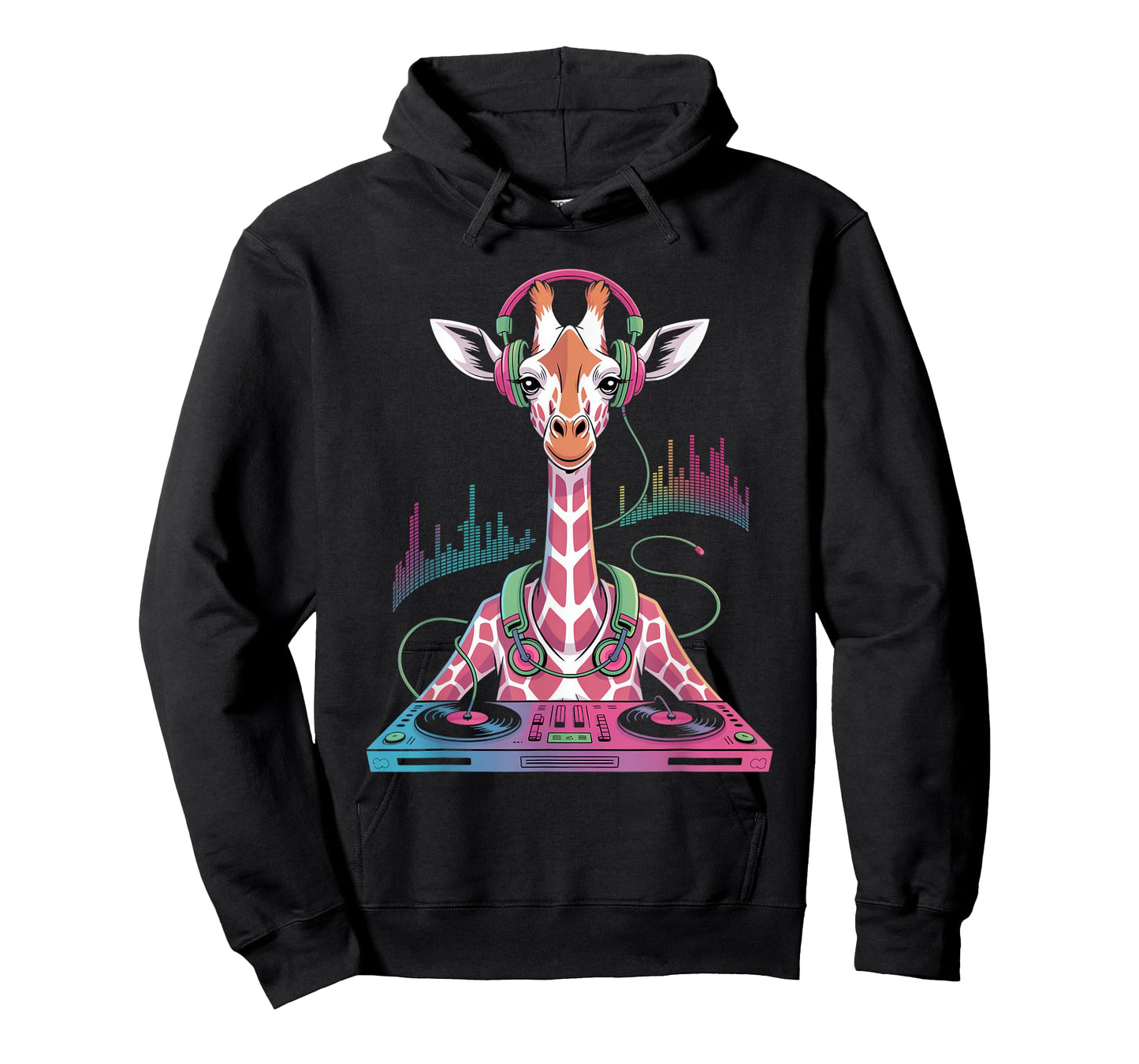 Dj Giraffe Beats Funny Party Music Vibes T-Shirt