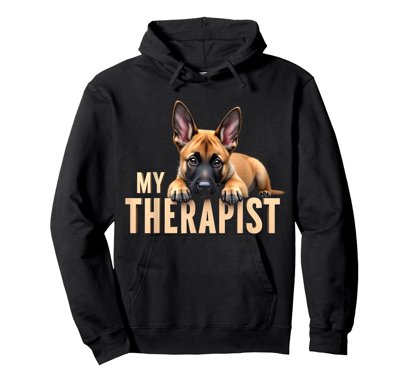 Funny Malinois Puppy My Therapist Belgian Shepherd Dog T-Shirt