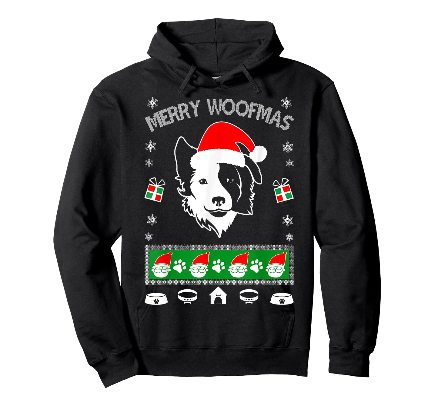 Border Collie Ugly Christmas tee shirt gift T-Shirt